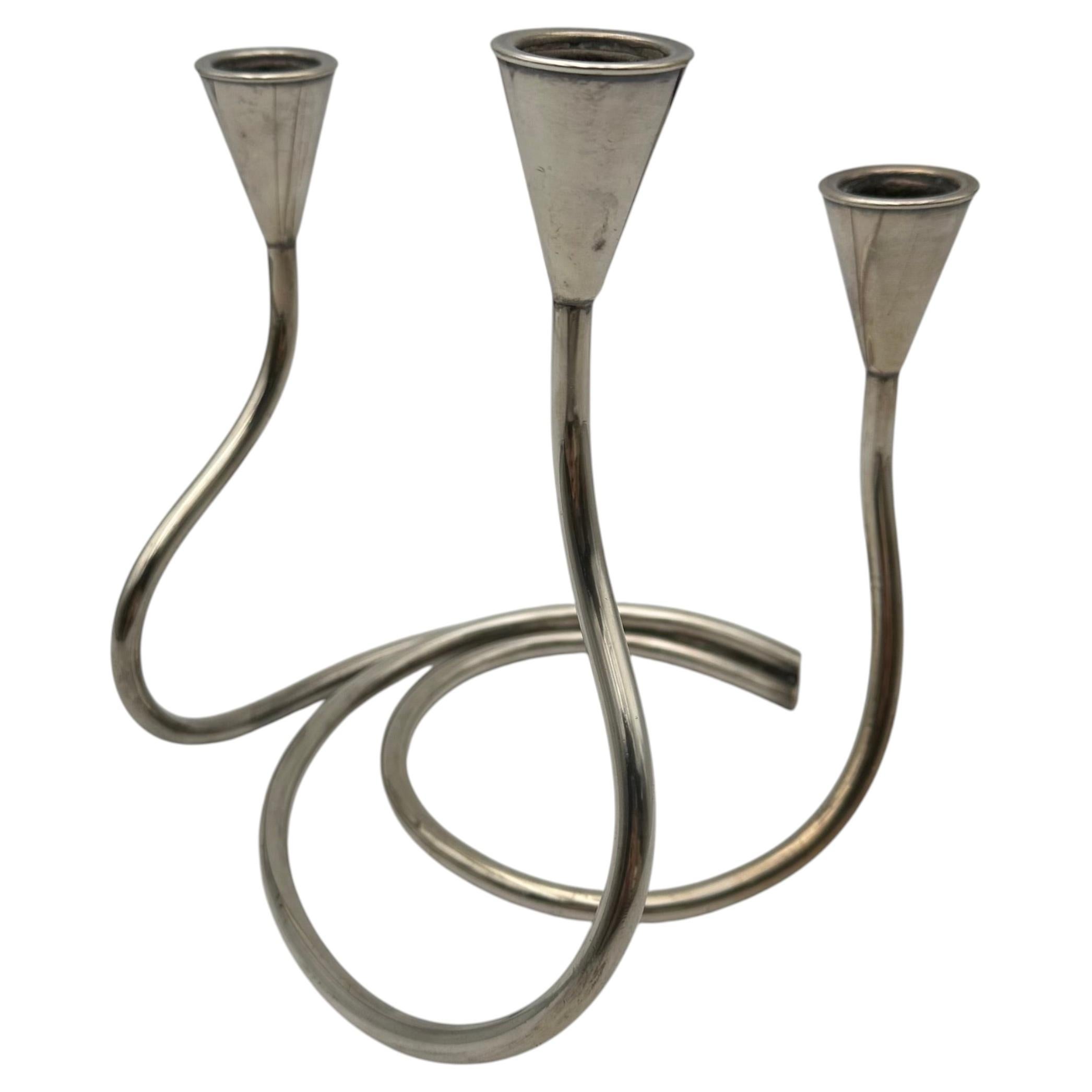 Candeliere in metallo argentato Design/One