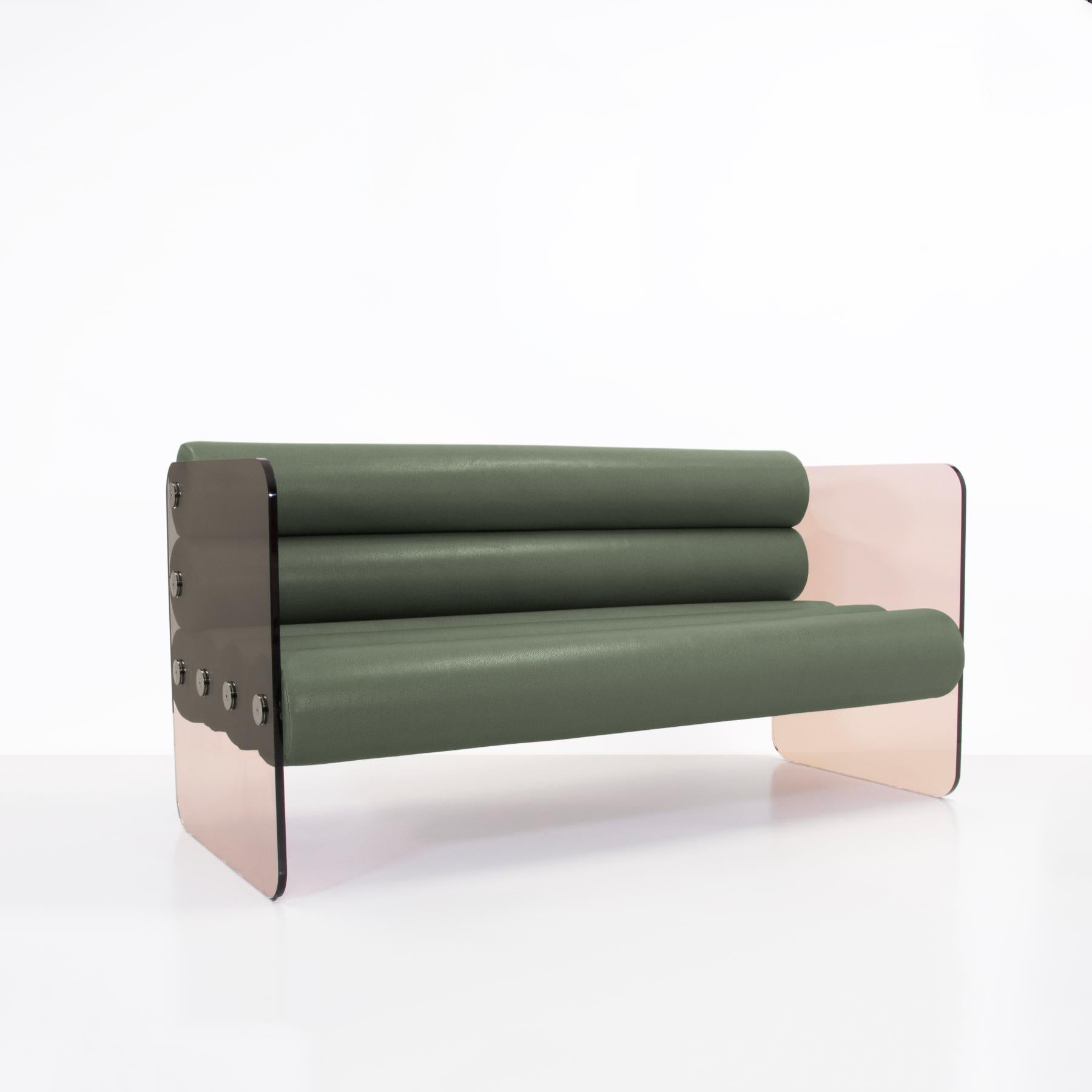 Design sofa Mw01 Bronze, made in France, designed by Olivier Santini For Sale 3