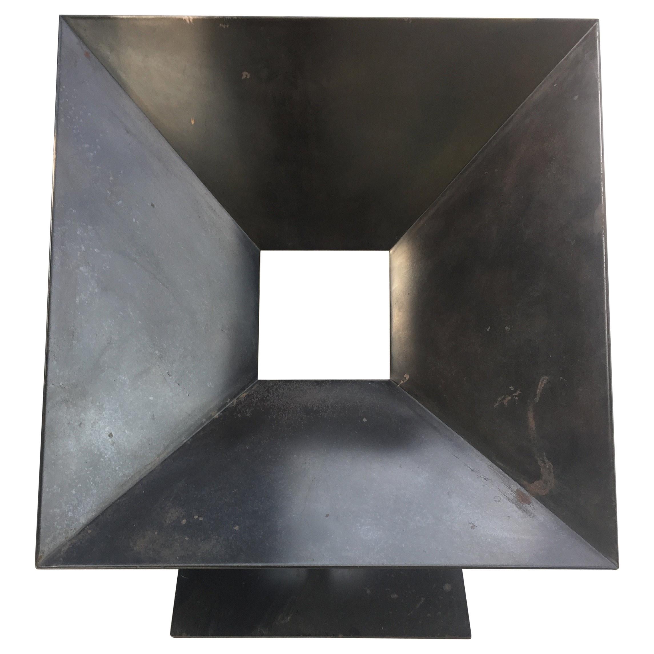 Design Steel Armchair "Cadre" Stéphane Ducatteau