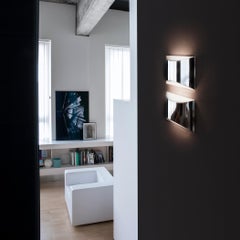 Design Studio 63 Lámpara de pared 'Kelly' cromada de Oluce