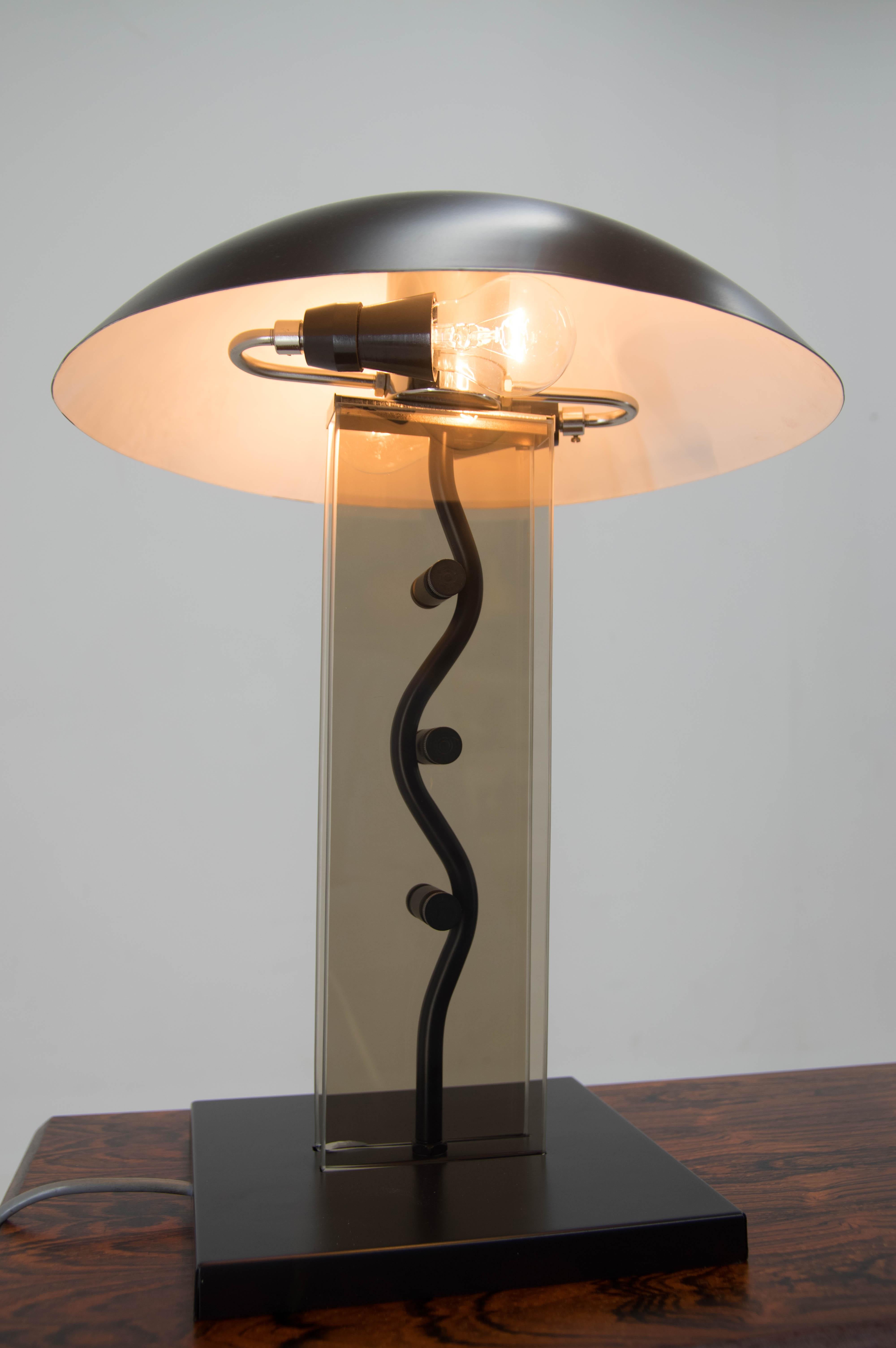 Design Table Lamp by Kamenicky Senov, 1980s In Good Condition For Sale In Praha, CZ
