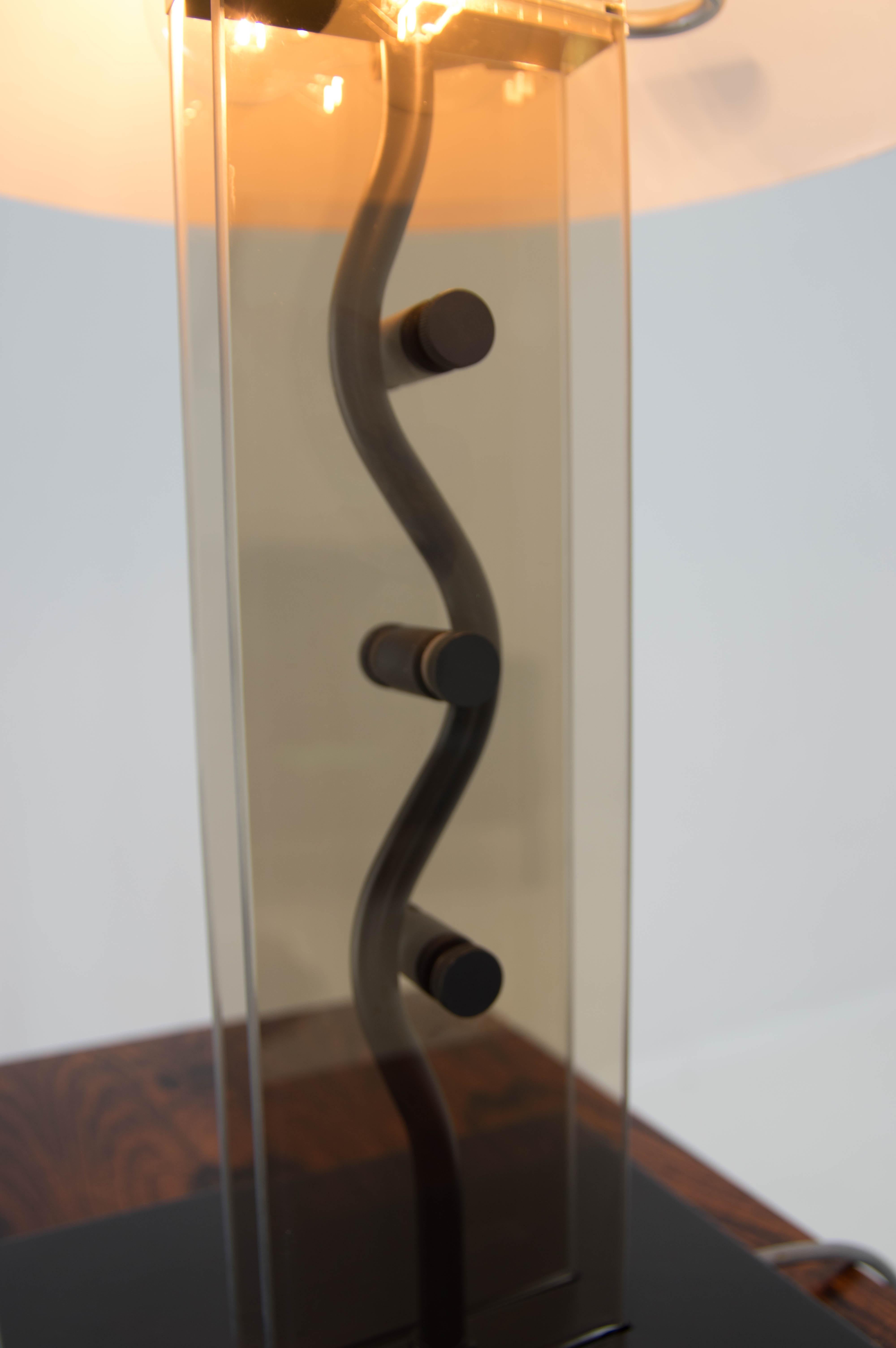 Metal Design Table Lamp by Kamenicky Senov, 1980s For Sale