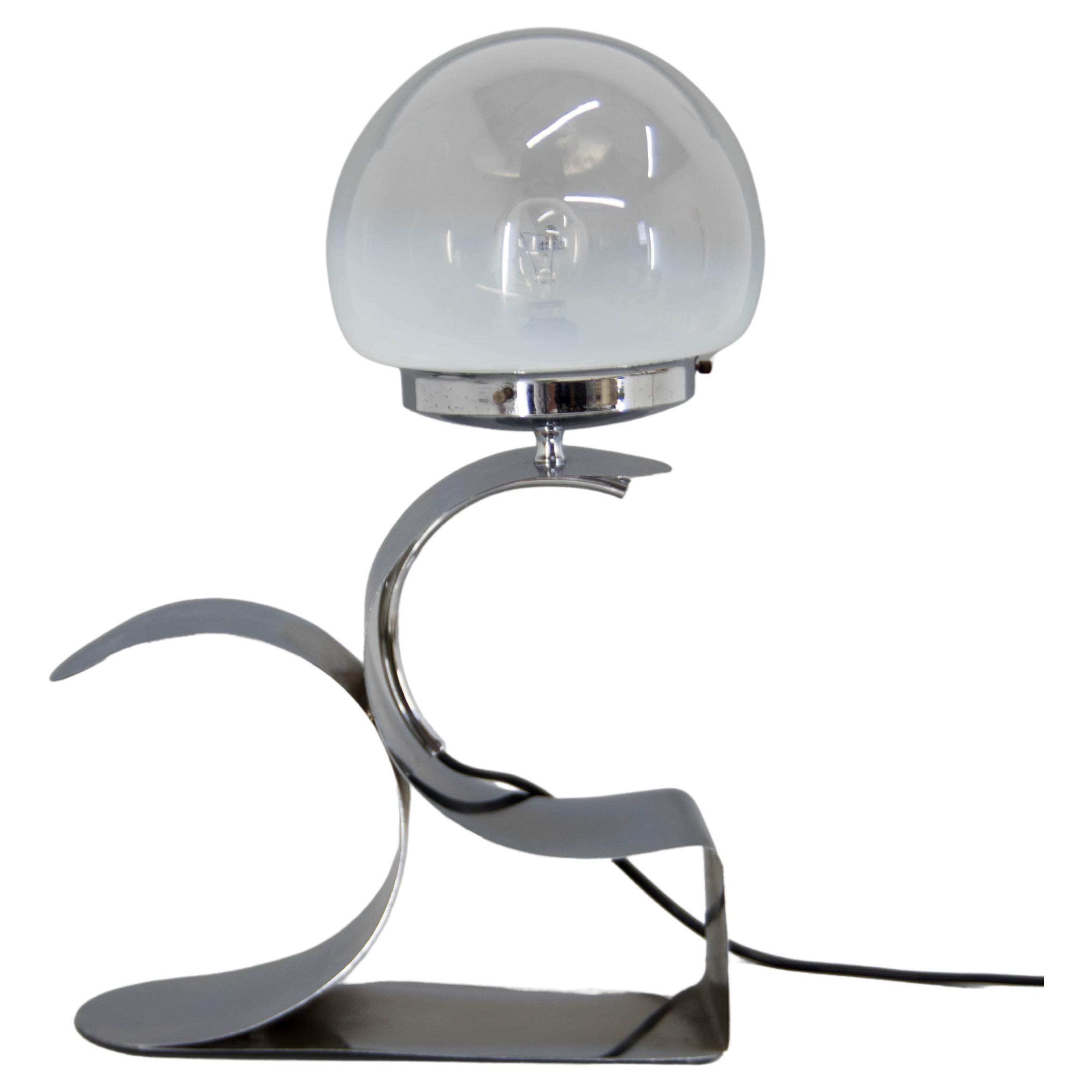 Design Design-Tischlampe mit Muranoglasschirm, 1980er Jahre
