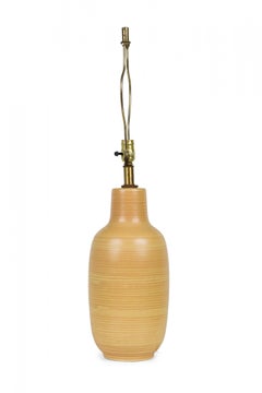 Design Technics American Ceramic Bottle Form Mustard Glazed Table Lamp