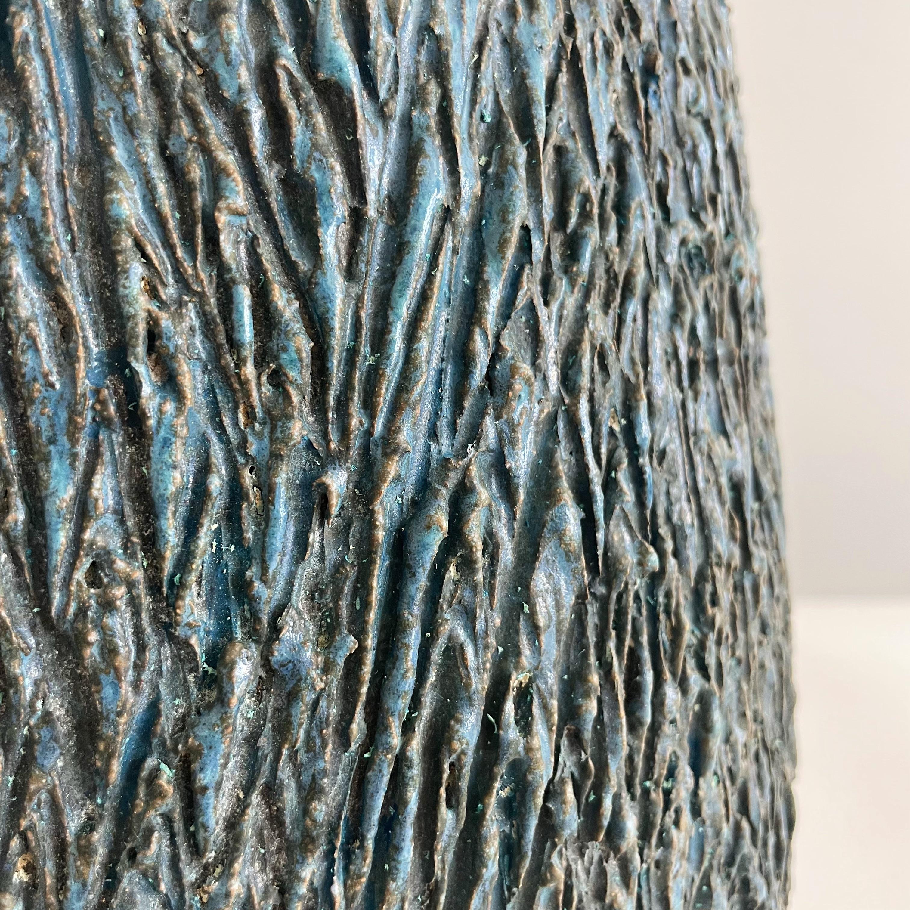 Milieu du XXe siècle Lampe en poterie Blue Studio de Design Technics en vente