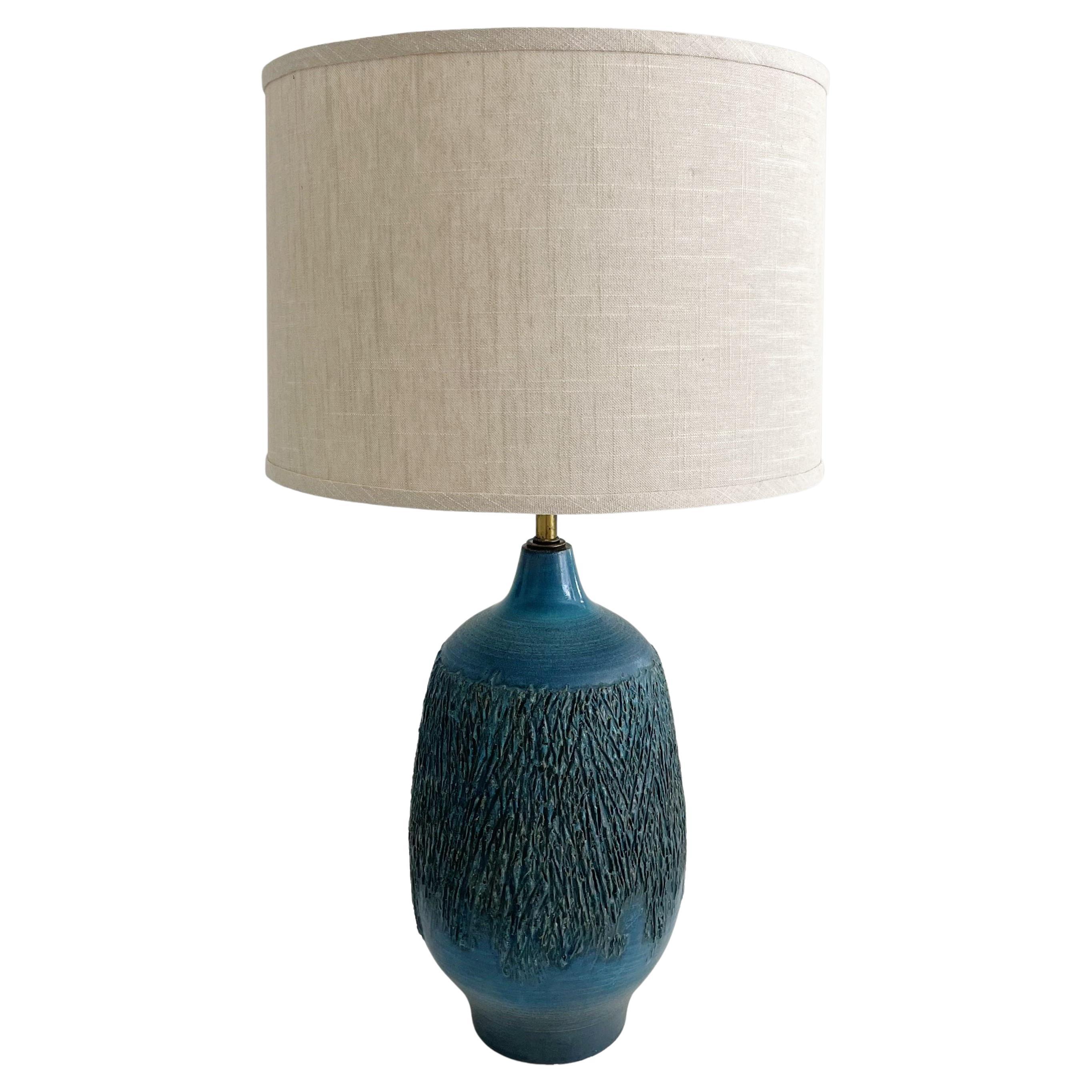 Design Technics Blue Studio Pottery Lamp