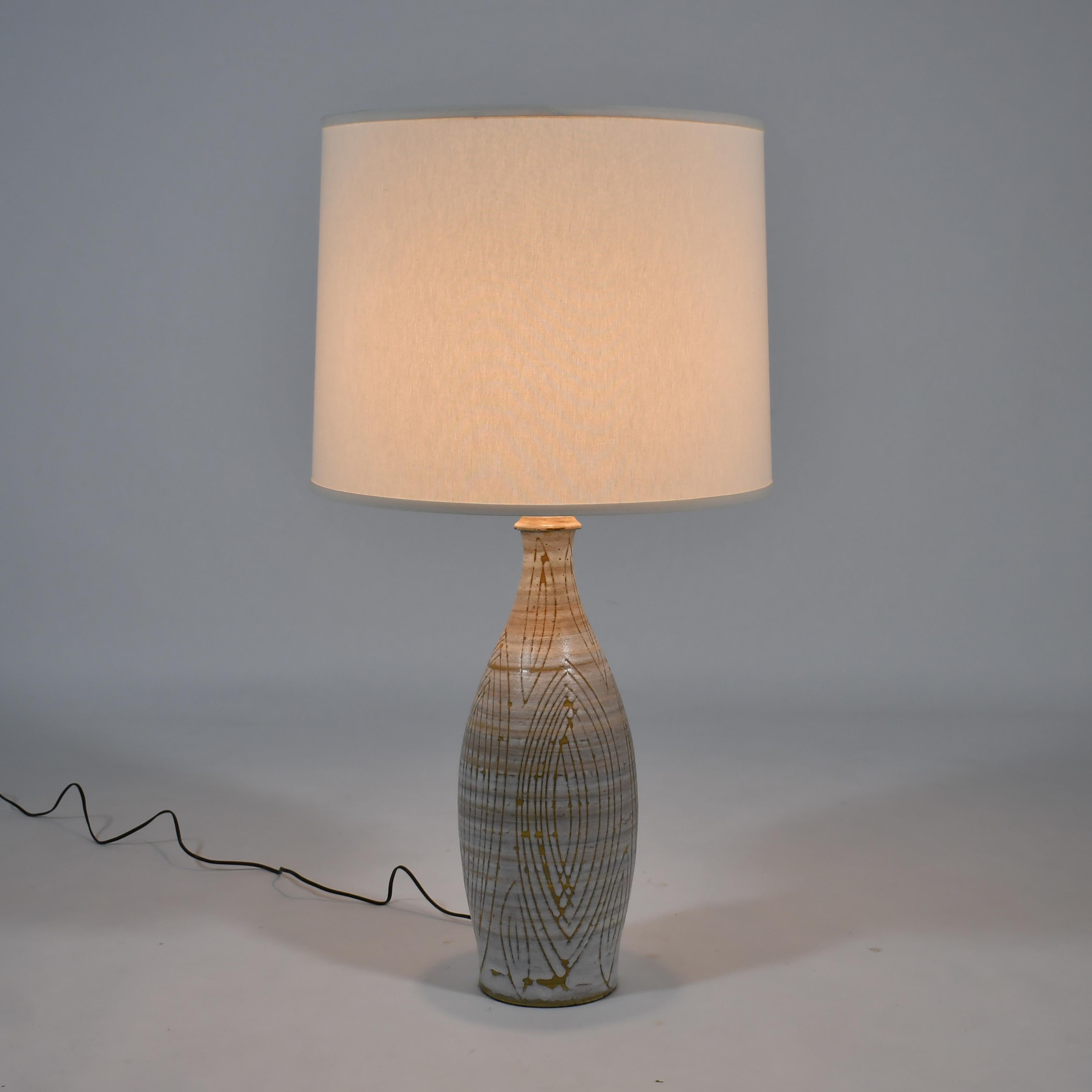 Mid-Century Modern Design Technics Style Ceramic Lamp For Sale