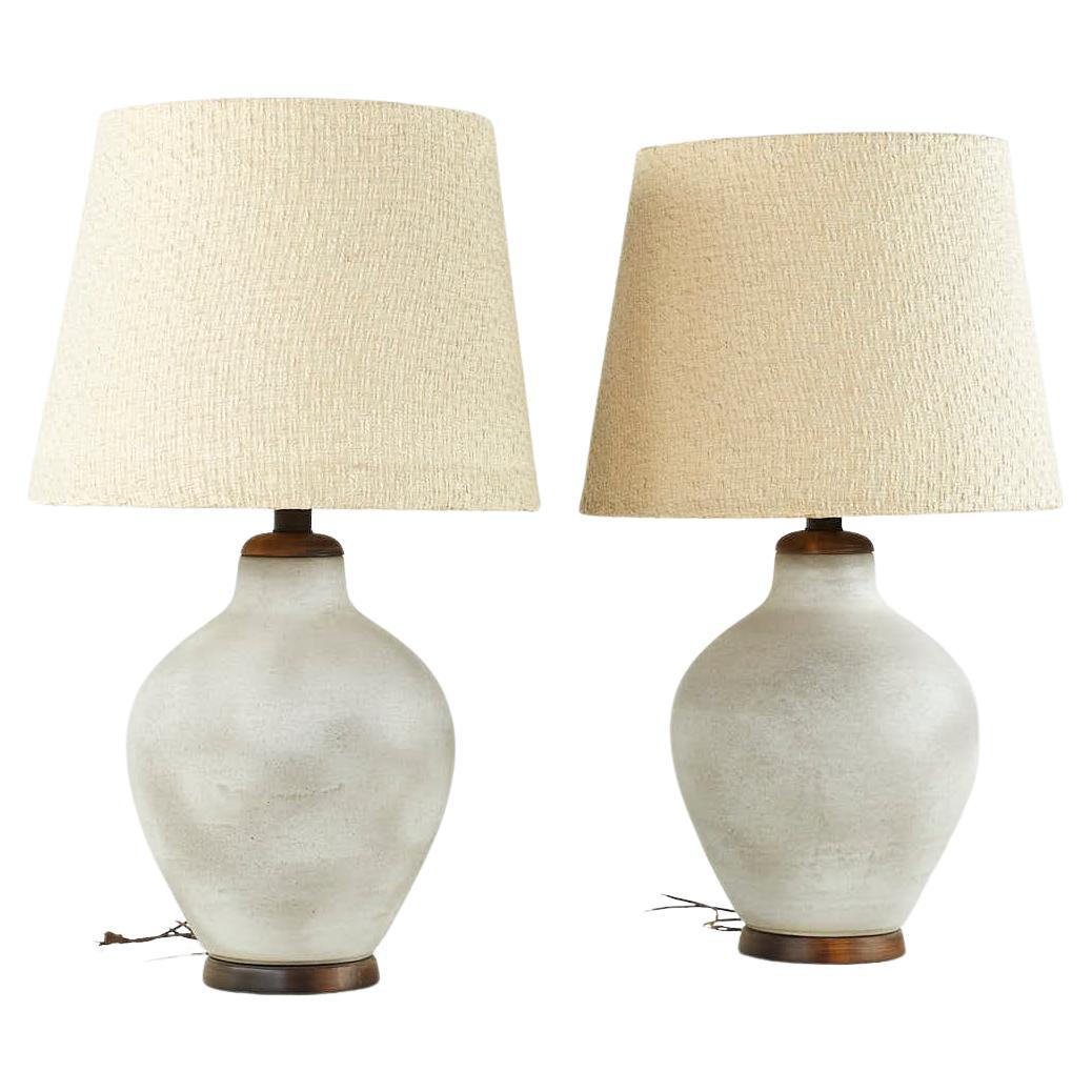 Design Technics Style Mid Century Massive Table Lamps - Pair

Each lamp measures: 26 wide x 26 deep x 44 inches high

We take our photos in a controlled lighting studio to show as much detail as possible. We do not photoshop out blemishes. 

We keep