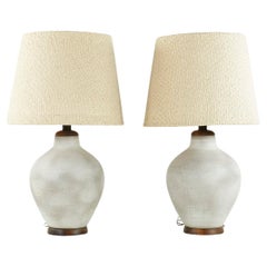 Used Design Technics Style Mid Century Massive Table Lamps - Pair