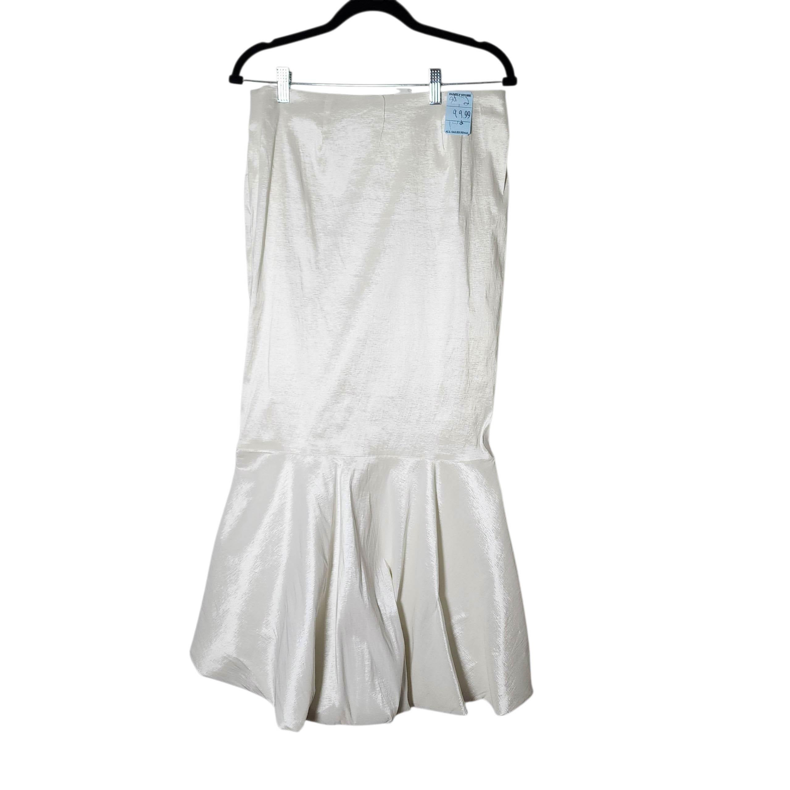 Design Today's Weißer Shantung-Rock-Anzug mit übergroßem Kragen, 1990er Jahre Deadstock im Angebot 5