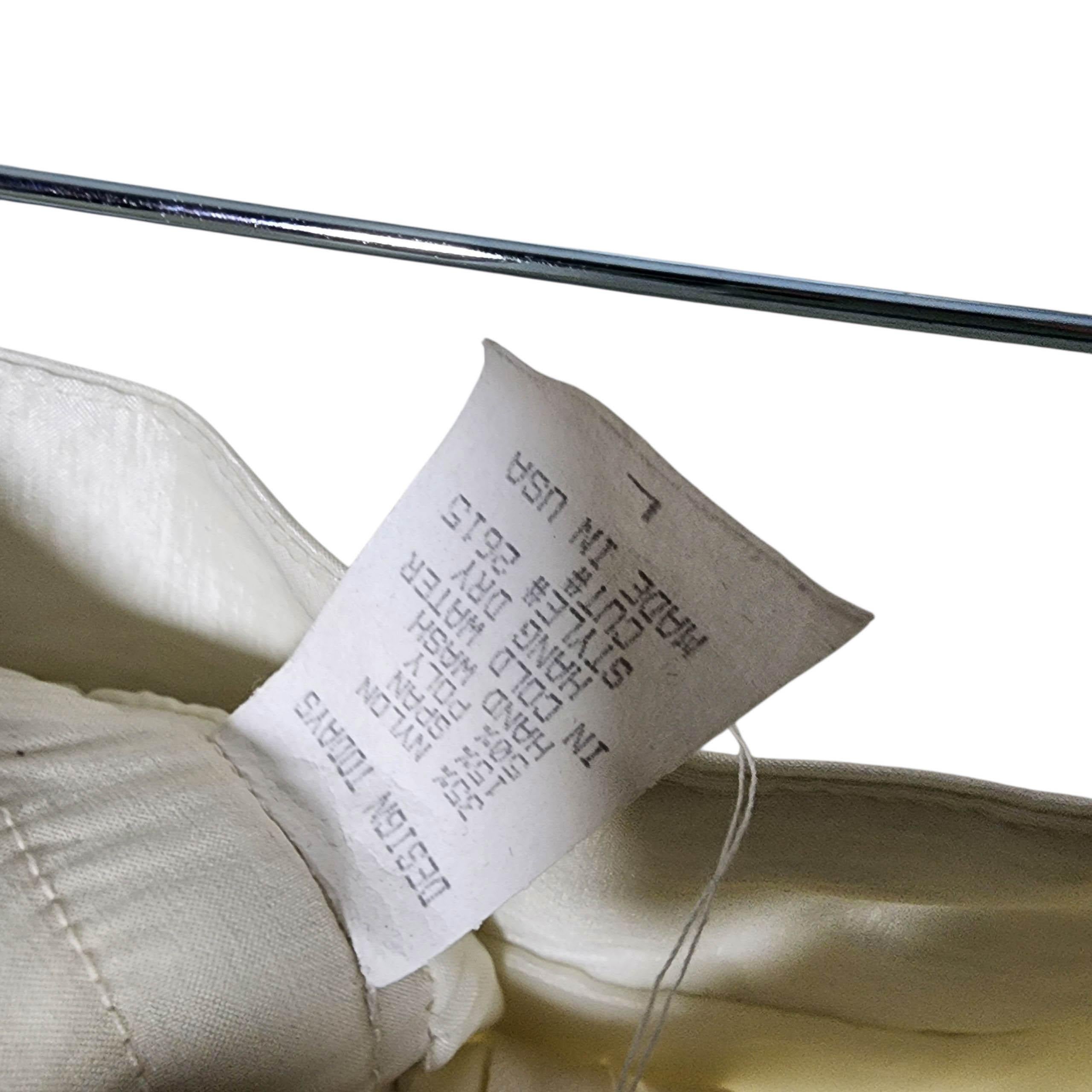 Design Today's Weißer Shantung-Rock-Anzug mit übergroßem Kragen, 1990er Jahre Deadstock im Angebot 9