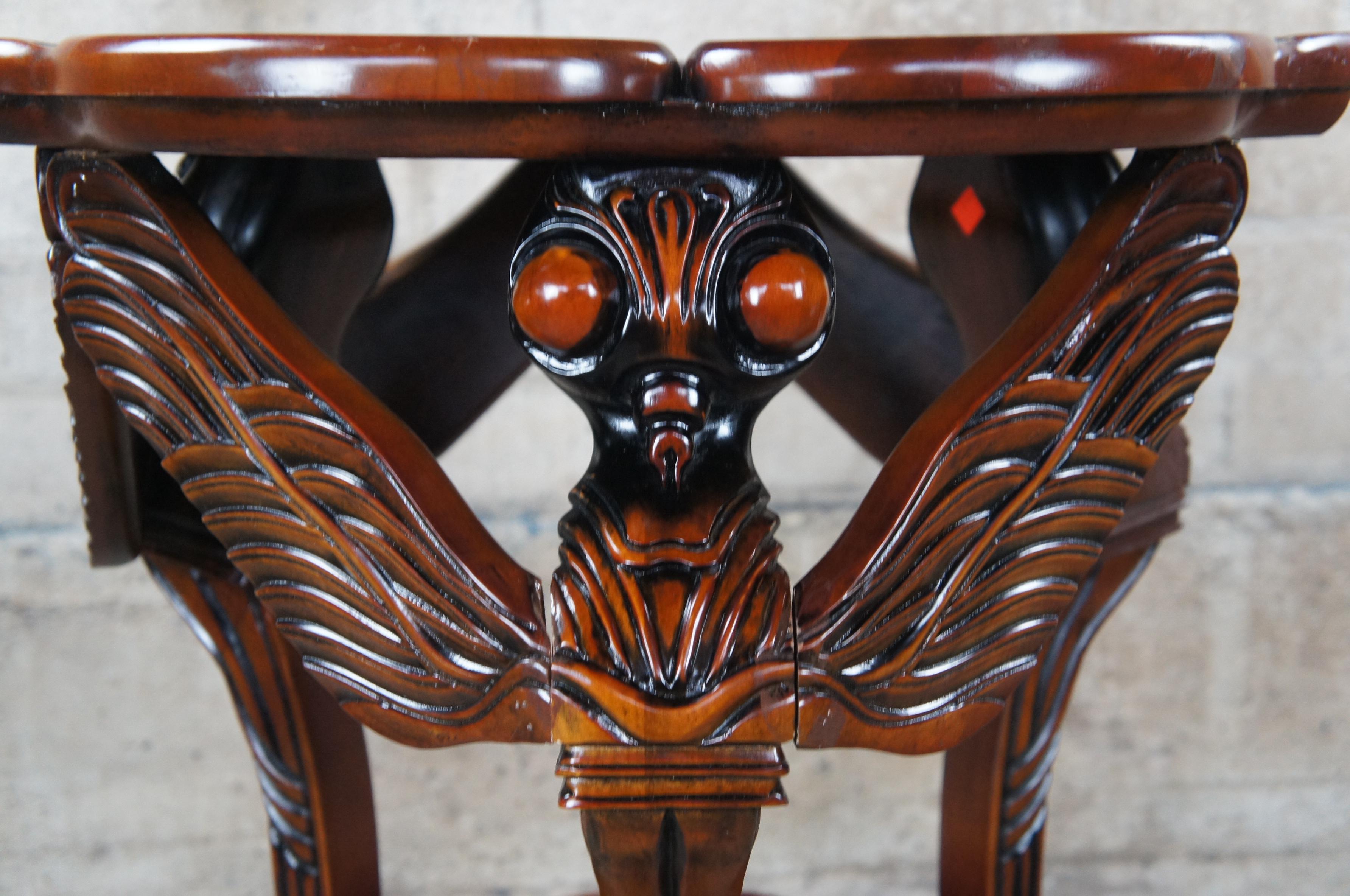 Design Toscano French Art Nouveau Mahogany Galle Dragonfly Occasional Table 4
