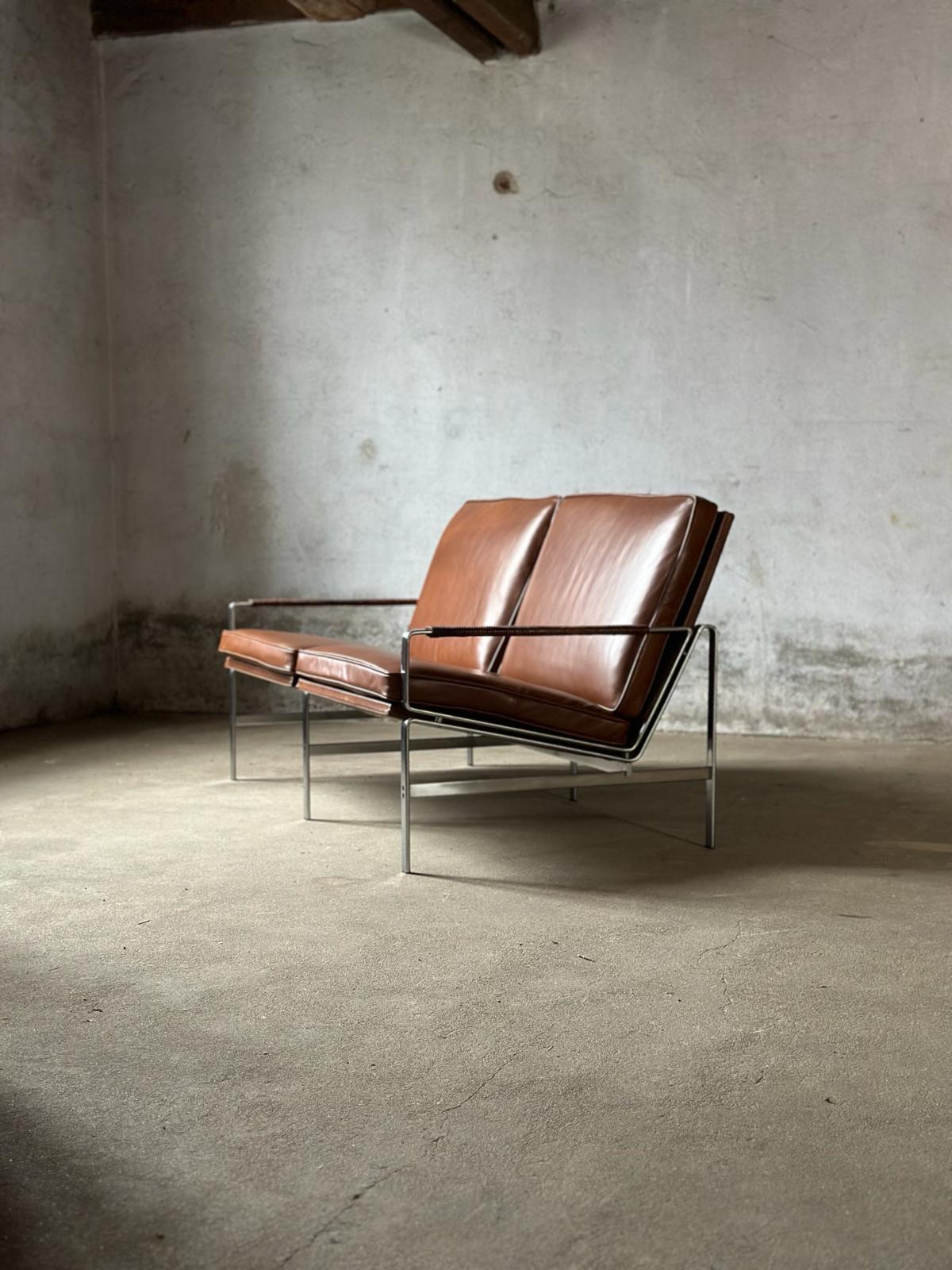 Design Two Seater Leather Sofa by Fabricius & Kastholm for Kill International For Sale 3