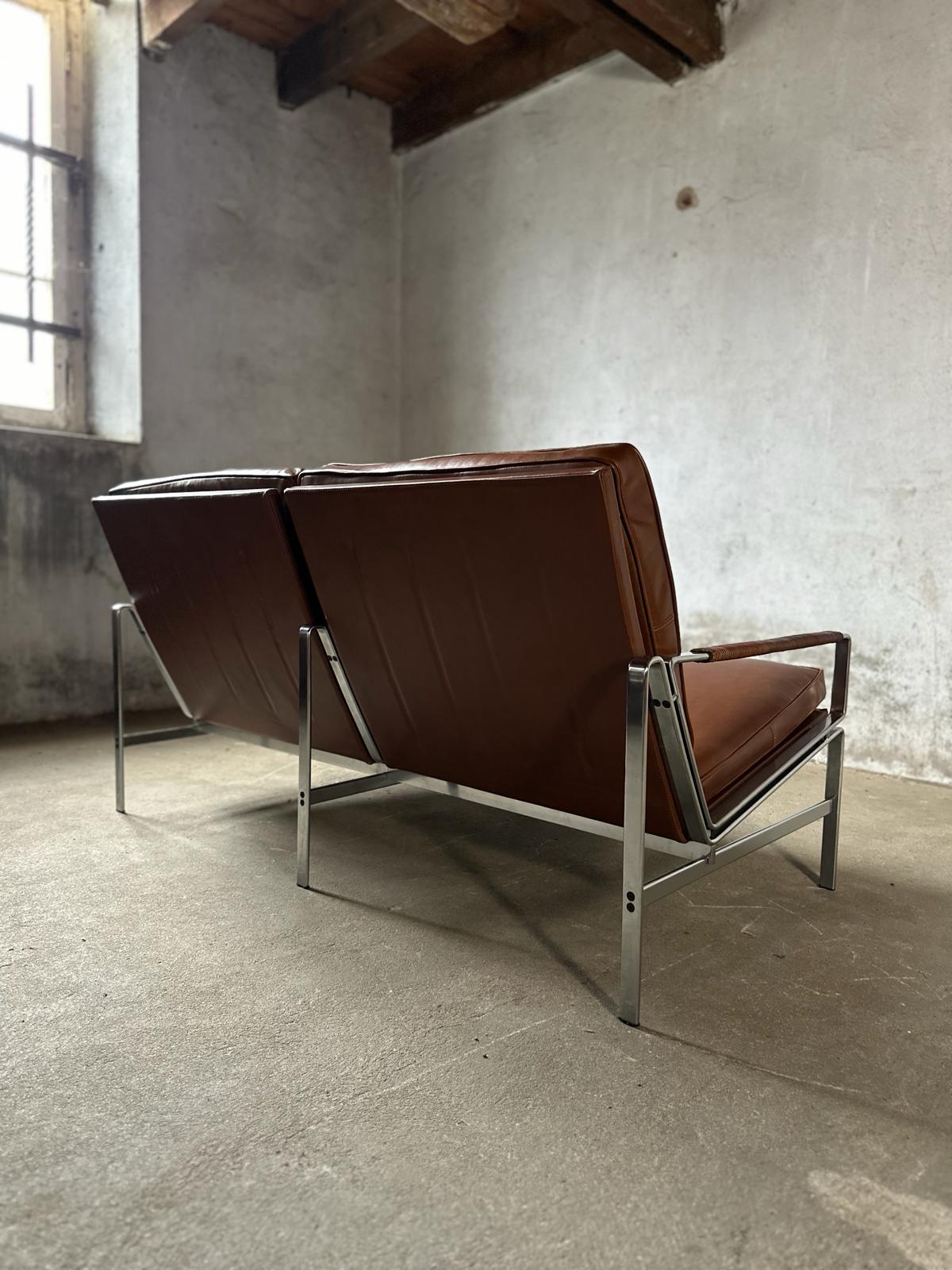 Zweisitzer-Sofa aus Leder im Design von Fabricius & Kastholm für Kill International im Zustand „Hervorragend“ im Angebot in Oostrum-Venray, NL
