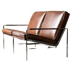 Zweisitzer-Sofa aus Leder im Design von Fabricius & Kastholm für Kill International