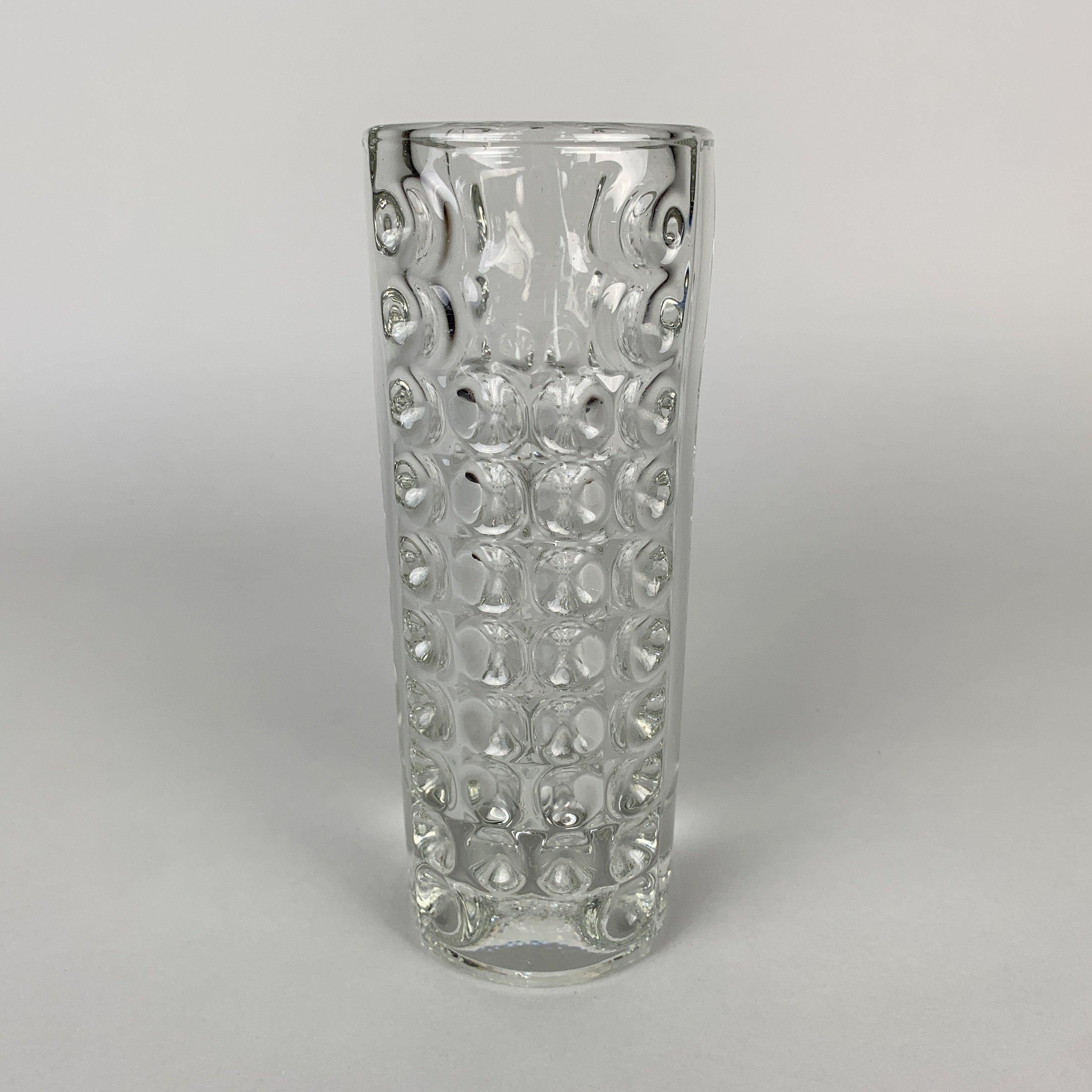 Mid-Century moderno Vaso di design di Rudolf Jurnikl per la vetreria Rudolfova Hut Dubi, 1962 in vendita