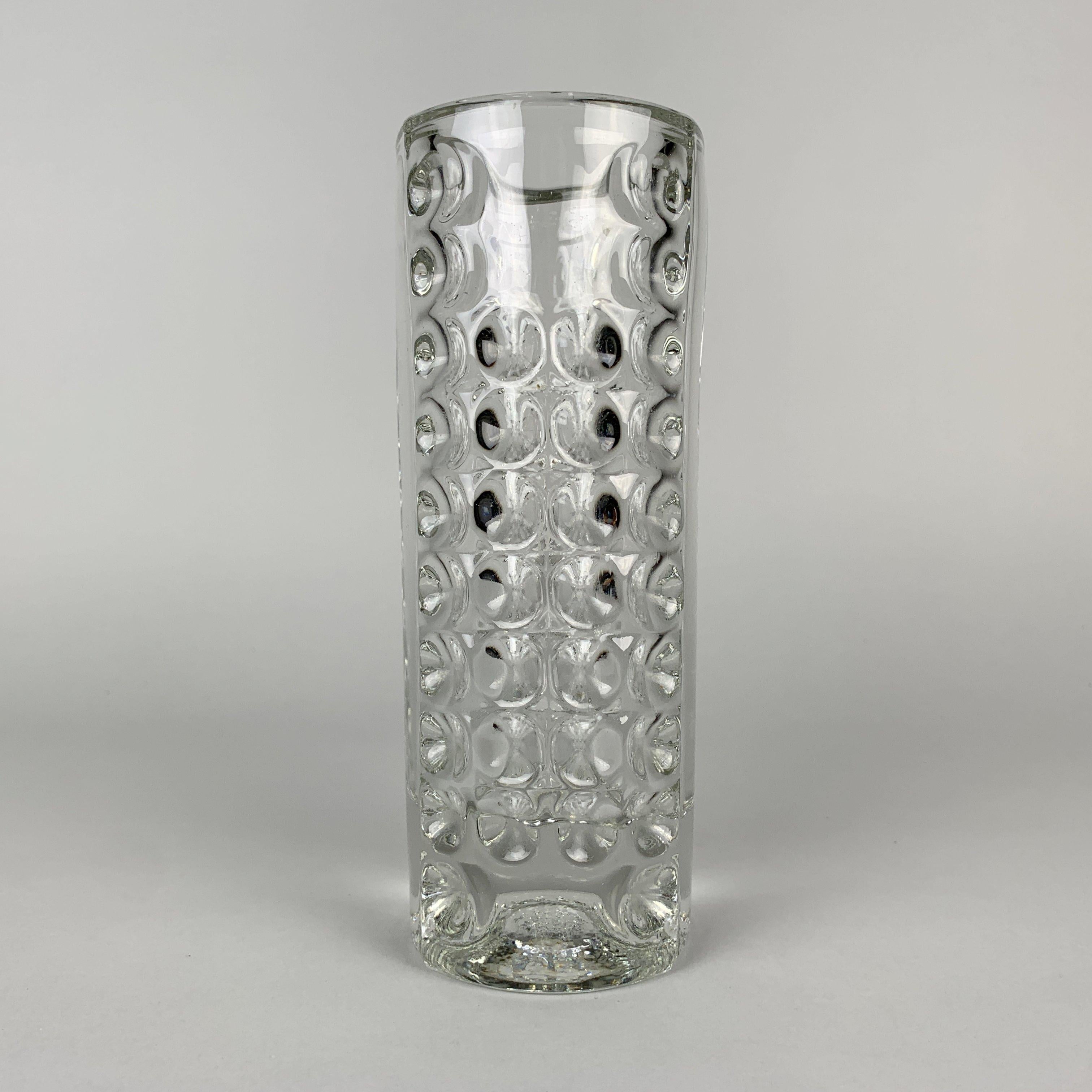 Mid-Century Modern Design Vase by Rudolf Jurnikl for Rudolfova Hut Dubi Glassworks, 1962 For Sale