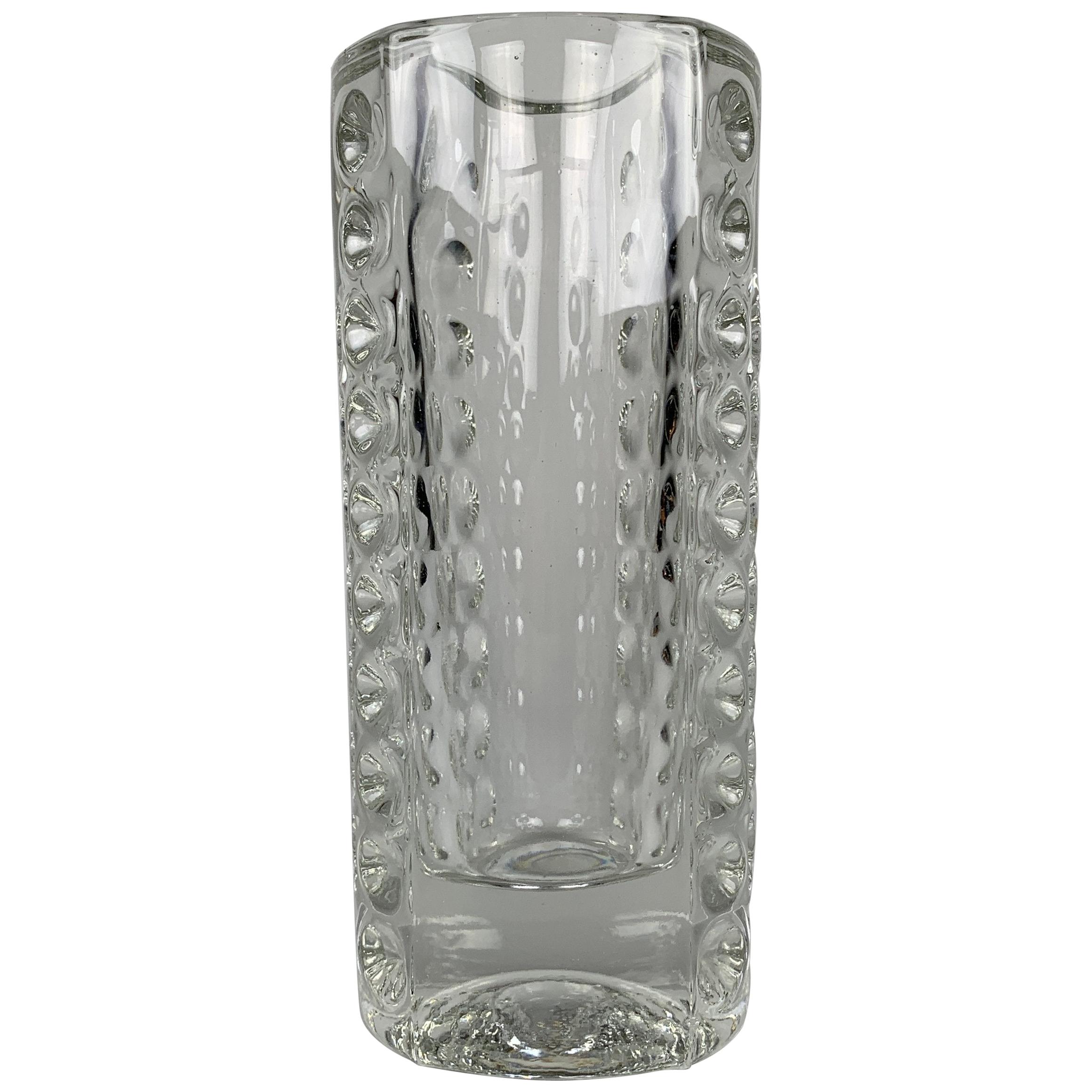 Vase design de Rudolf Jurnikl pour Rudolfova Hut Dubi Glassworks, 1962