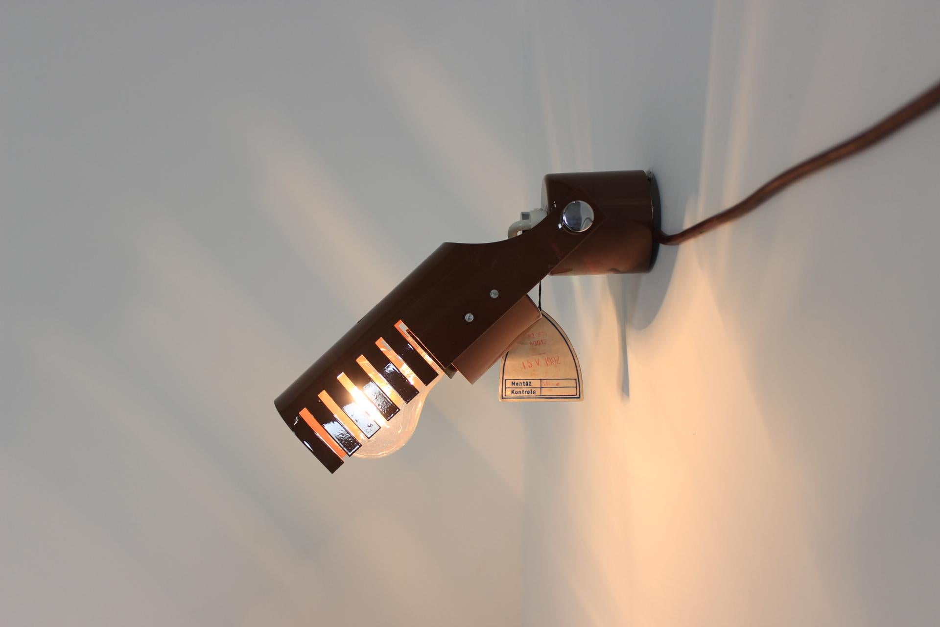 Design Wall Lamp, 1980s In Excellent Condition For Sale In Praha, CZ