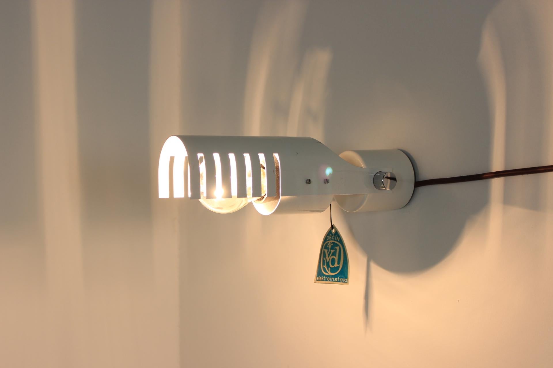 Czech Design Wall Lamp, 1980s For Sale