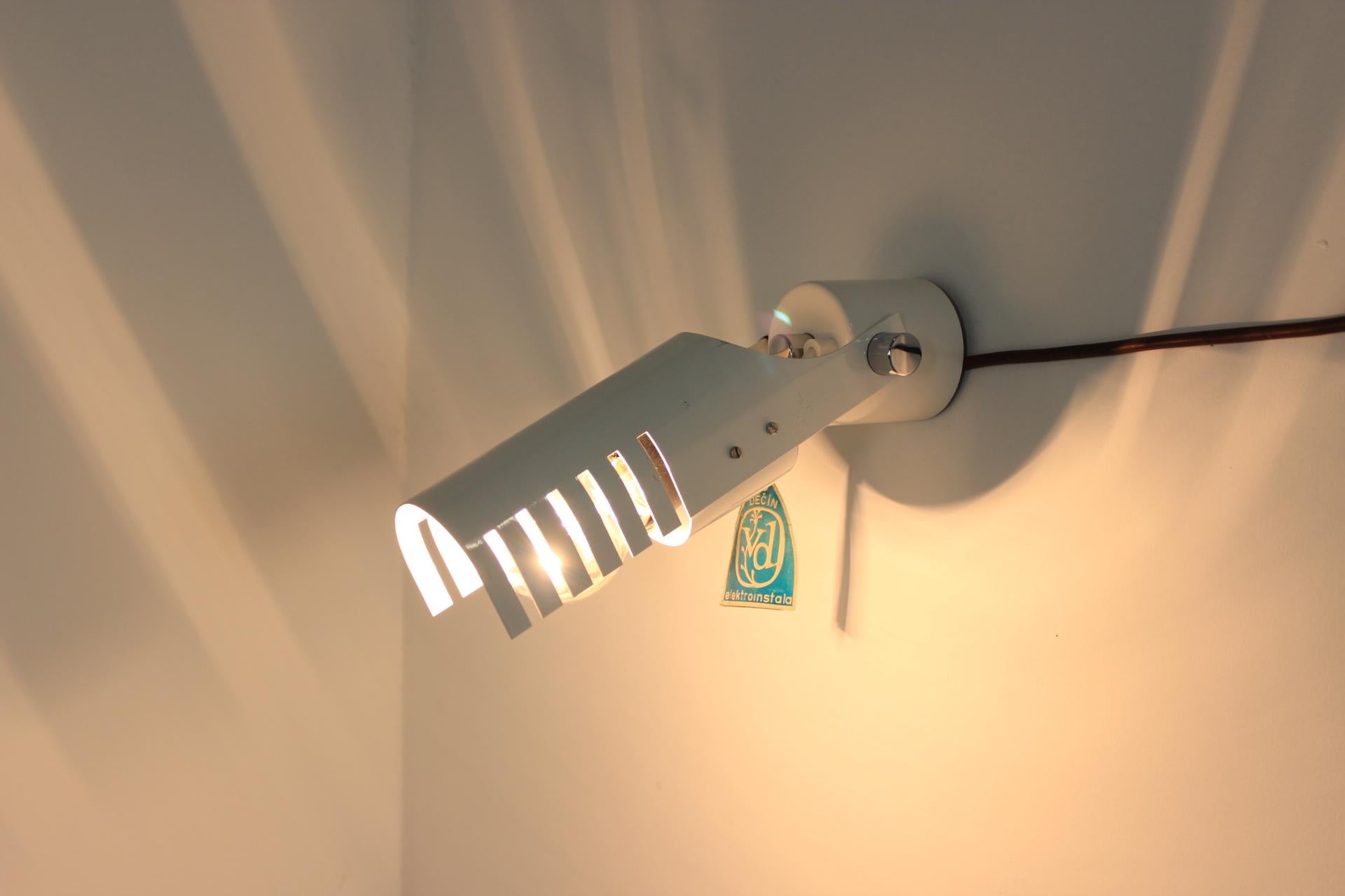 Design Wall Lamp, 1980s In Excellent Condition For Sale In Praha, CZ