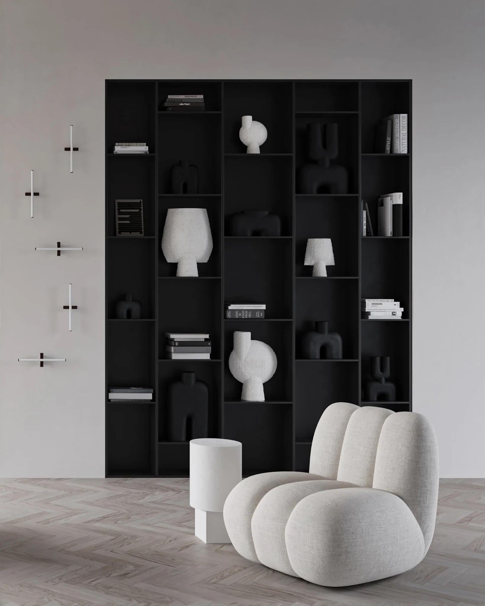 Design-Wandleuchte, hergestellt aus Metall und Acryl, Contemporary Work. im Angebot 5