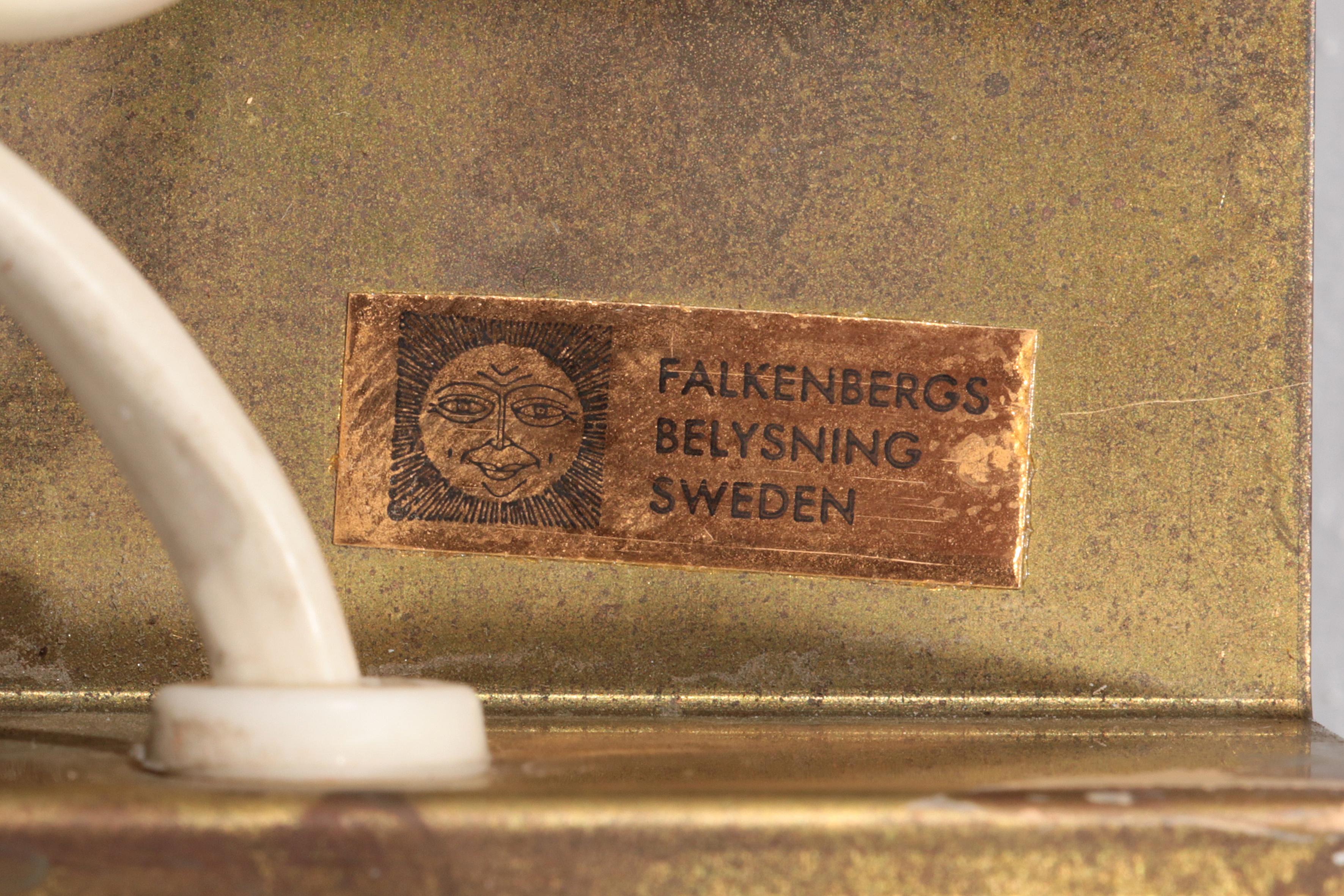 Lampes murales Falkenbergs Belysning 1960, Suède en vente 5
