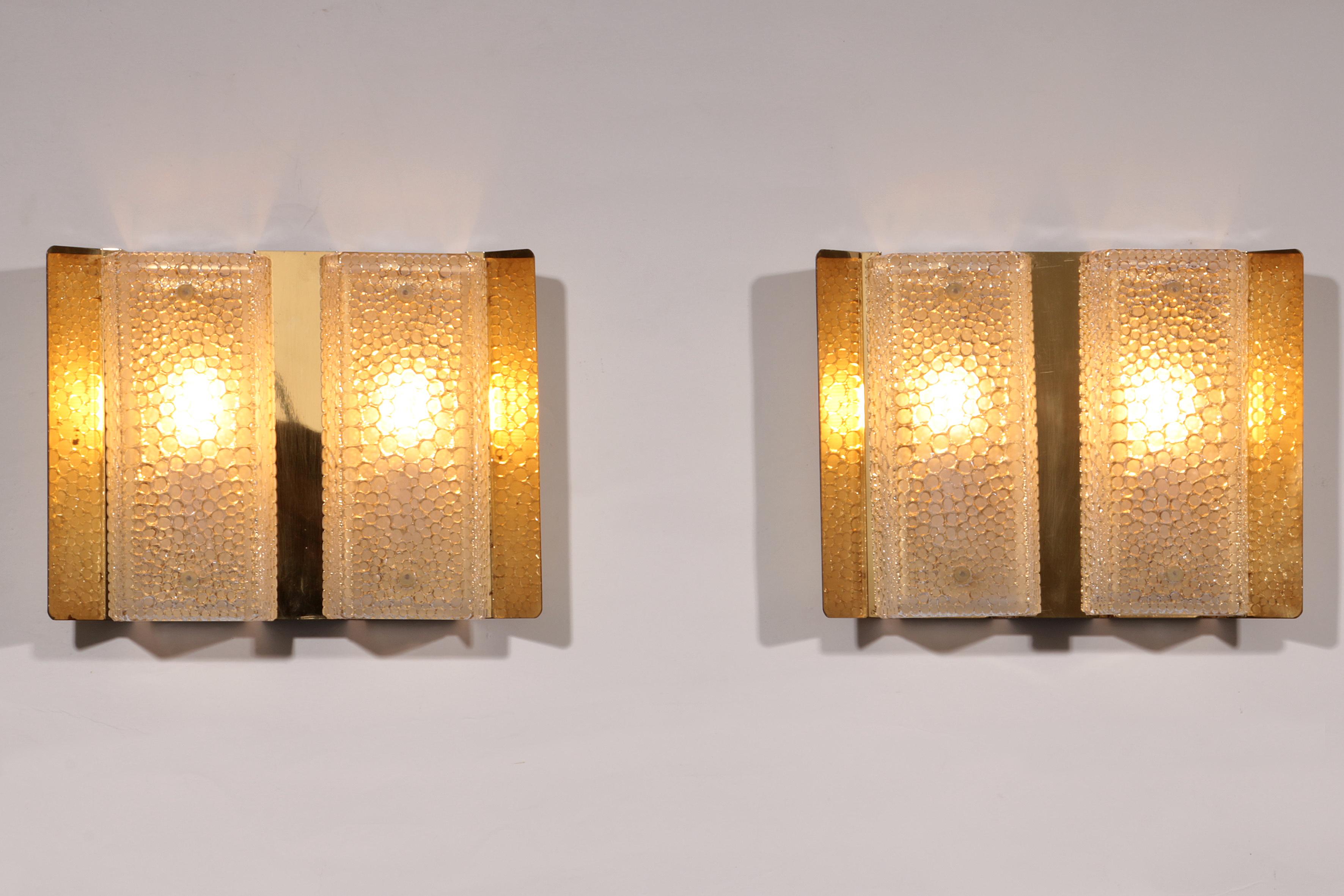 Mid-Century Modern Lampes murales Falkenbergs Belysning 1960, Suède en vente