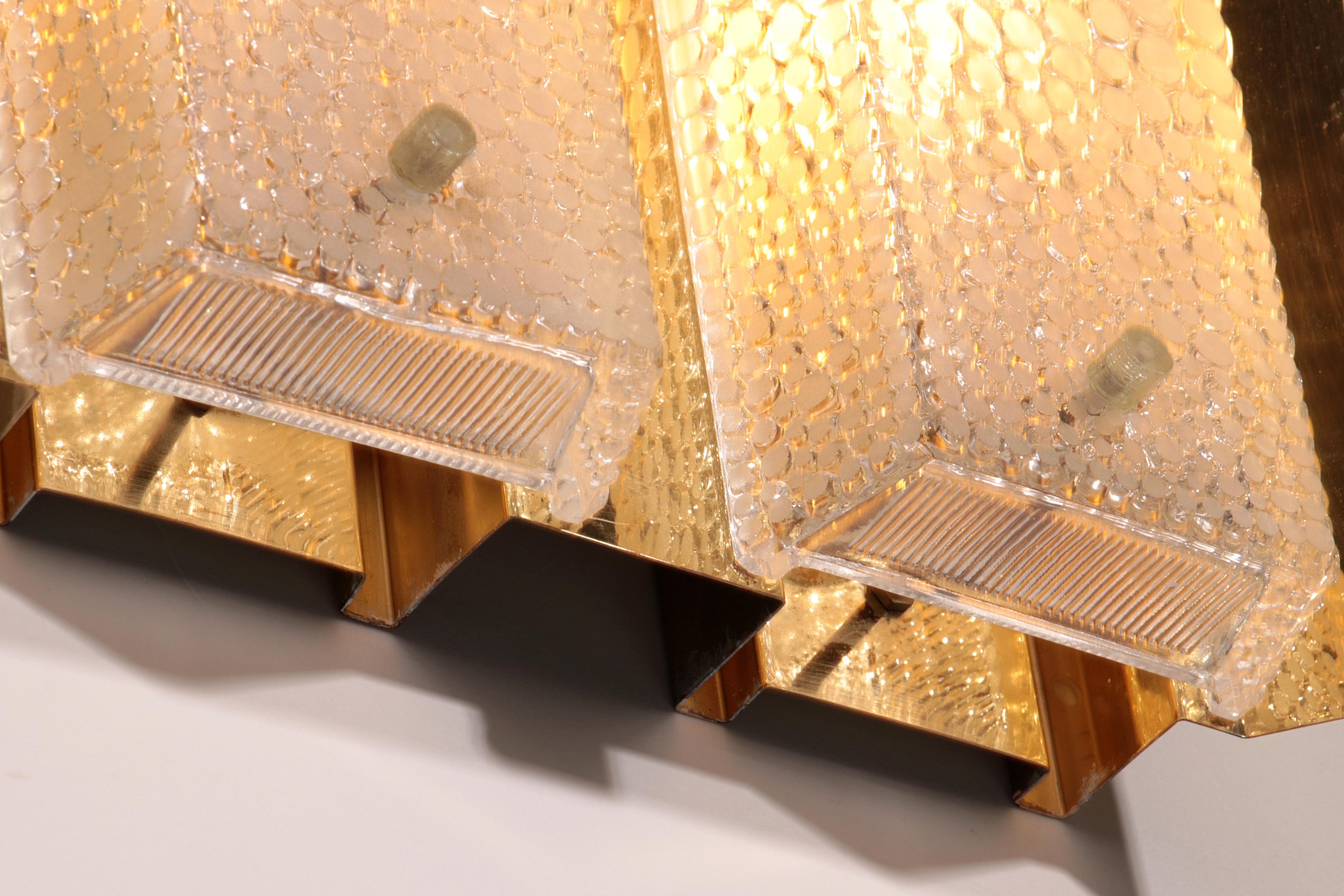 Laiton Lampes murales Falkenbergs Belysning 1960, Suède en vente