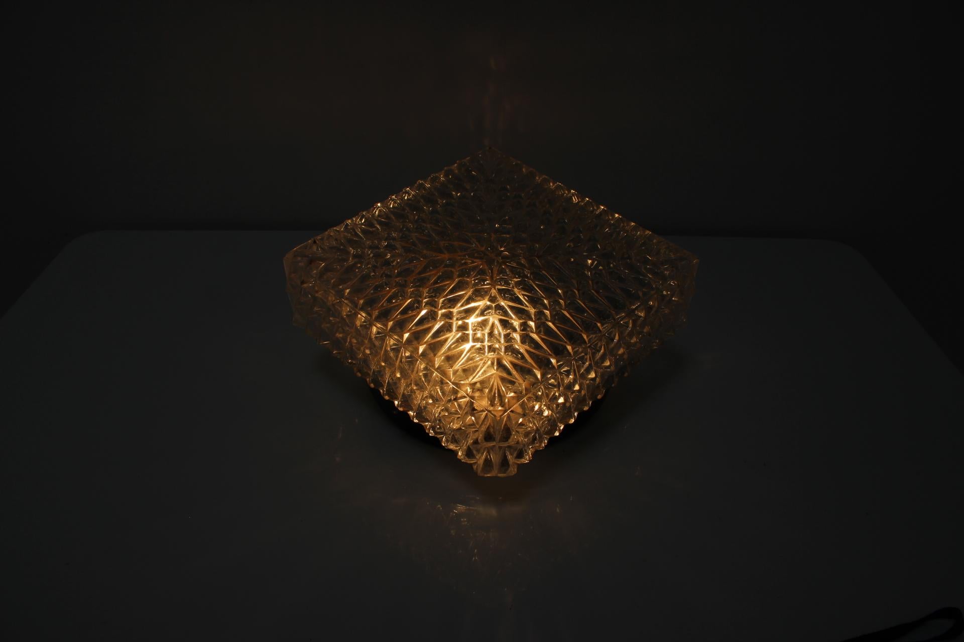 Design Wall or eiling Lamp, 1970s, Czechoslovakia In Good Condition For Sale In Praha, CZ