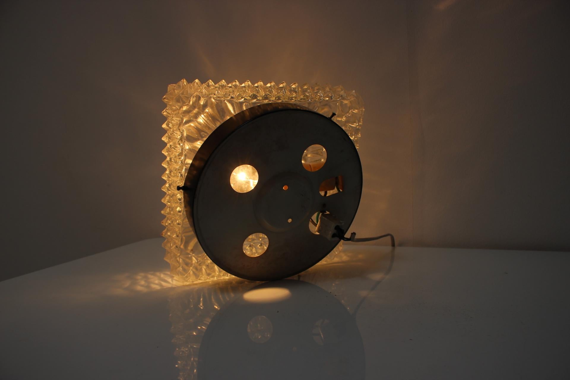 Late 20th Century Design Wall or eiling Lamp, 1970s, Czechoslovakia For Sale
