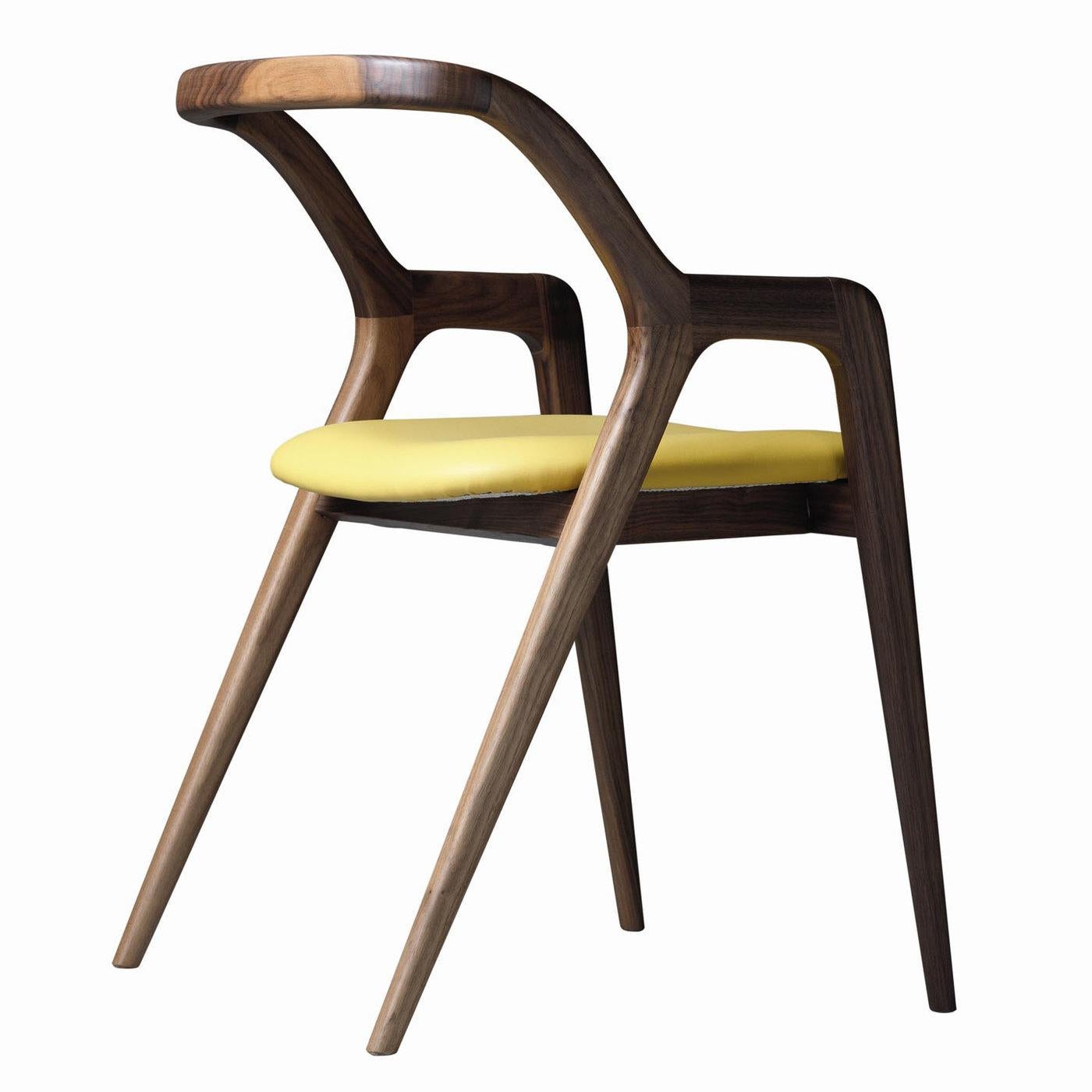 Italian Design Walnut Chair