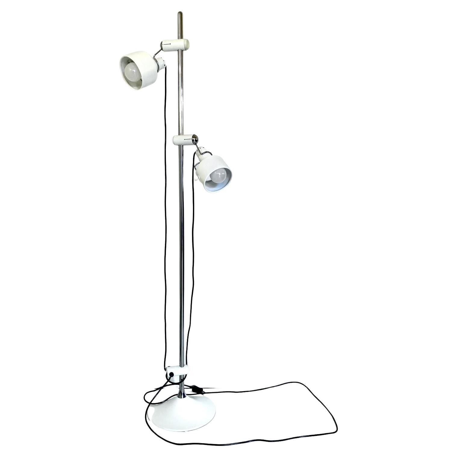 Stehlampe aus weißem Metall im Design, Elio Martinelli für Martinelli Luce, Italien 1970