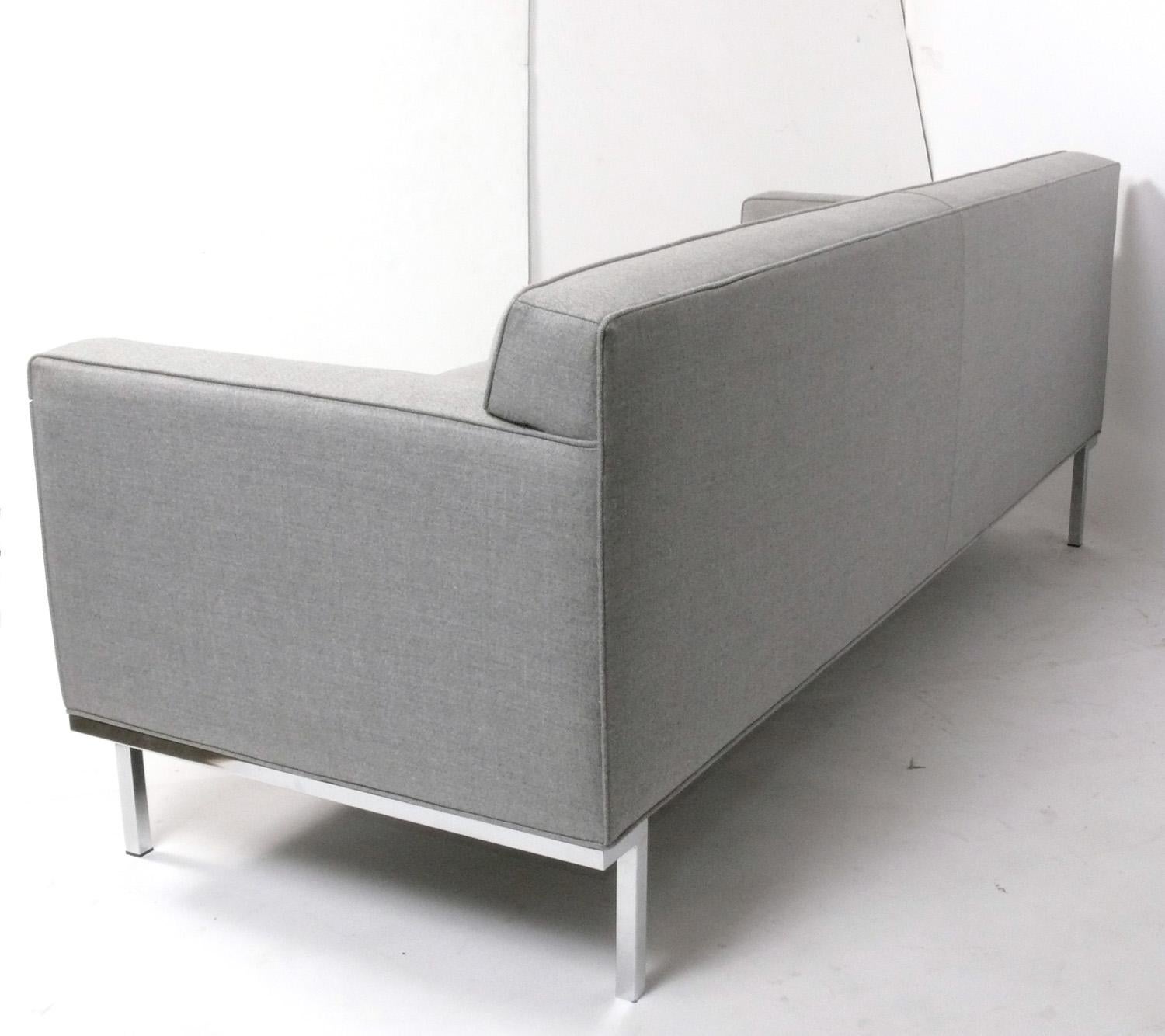 American Design Within Reach Gray Wool Sofa Ted Boerner Theatre Model 80