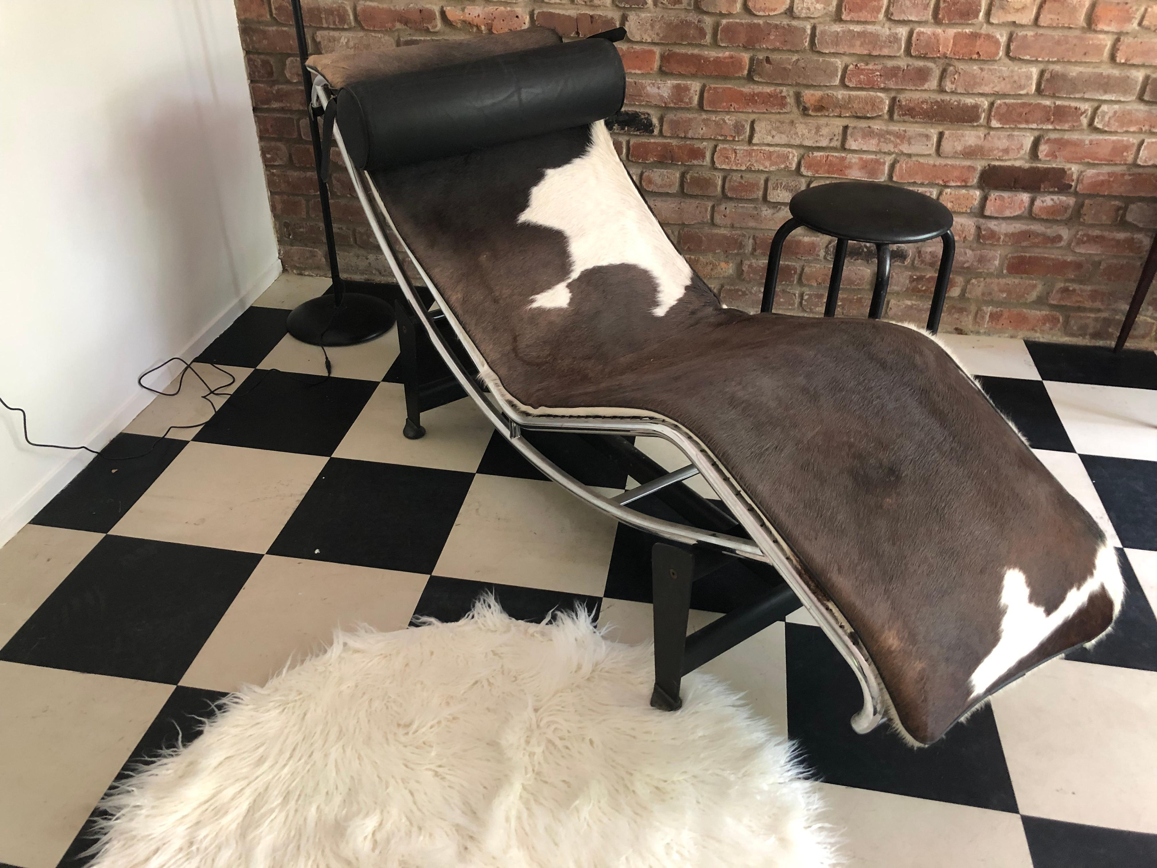 Late 20th Century Design Within Reach Le Corbusier Cowhide Chaise Longue