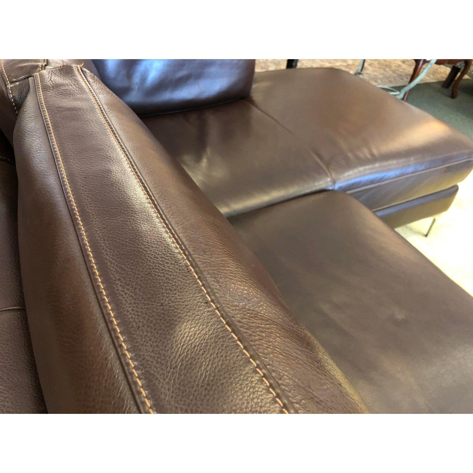 Contemporary Design Within Reach Nicoletti Leather Two-Piece Sectional For Sale