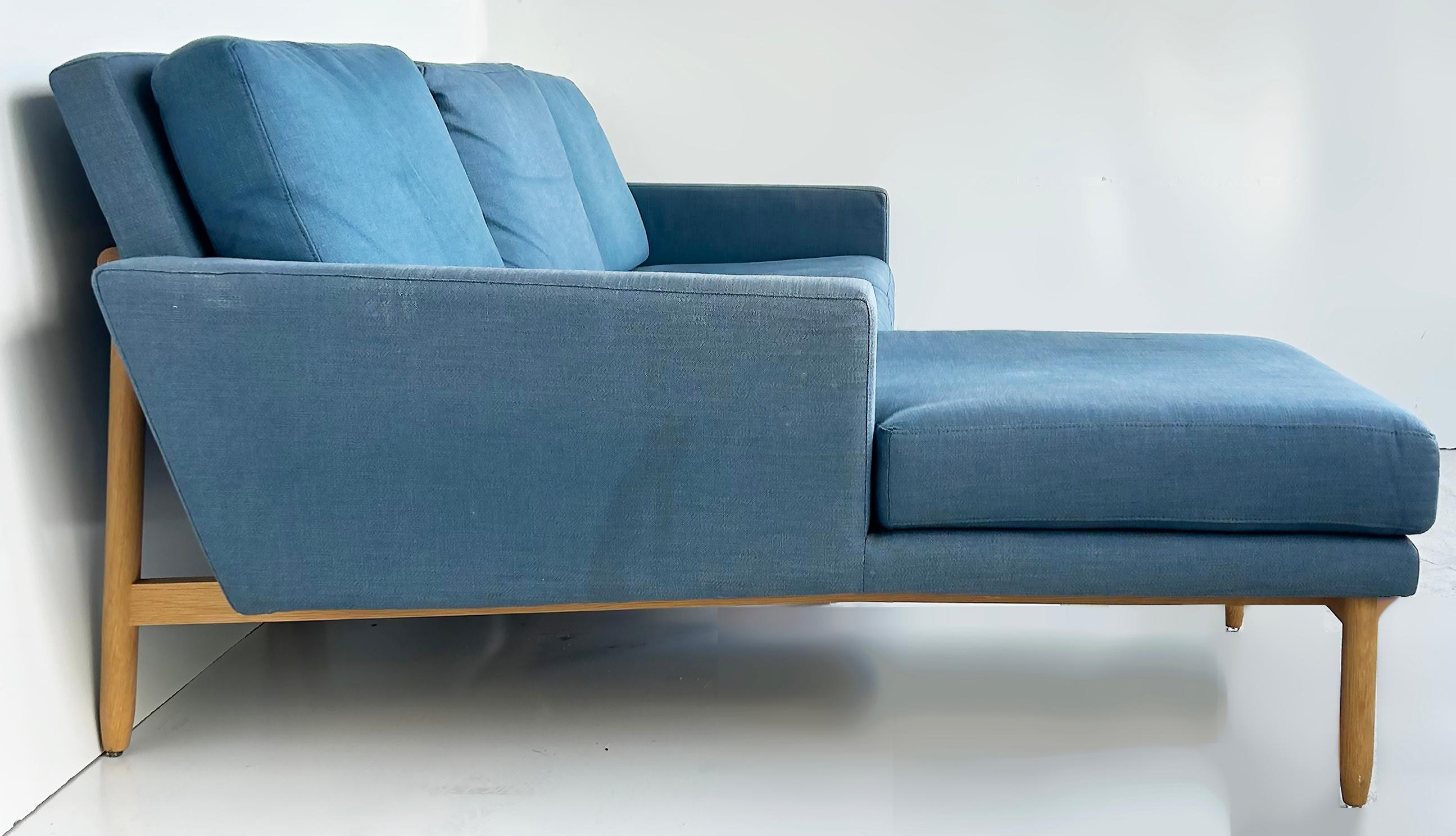 Mid-Century Modern Design Within Reach Raleigh Sectional Sofa Designed by J. Bernett and N.Dodziuk  For Sale