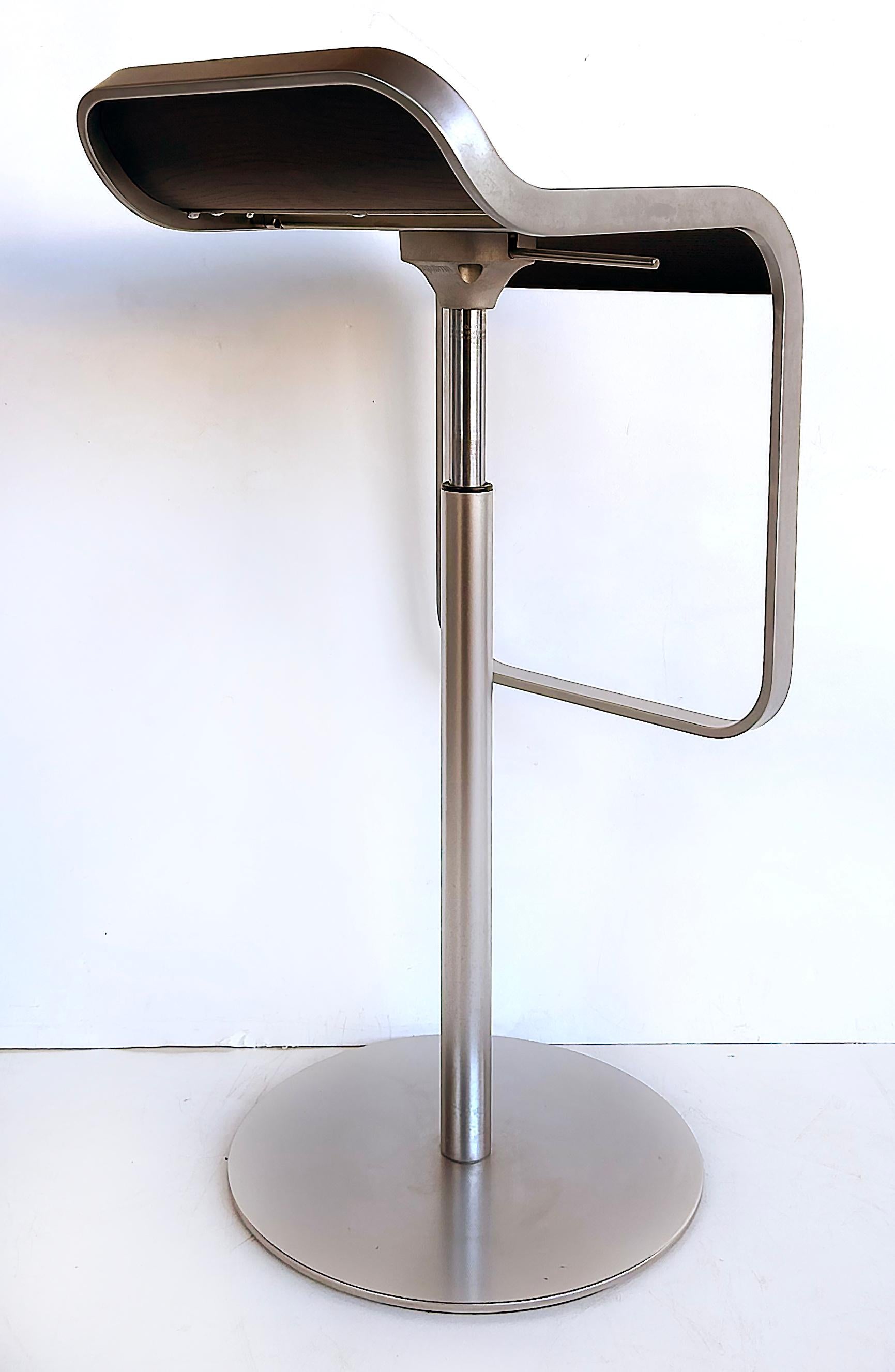 Chrome Design Within Reach Shin Azumi Lapalma LEM Stools, Adjustable Set of 3 For Sale