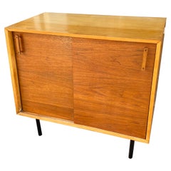 Vintage DesignCraft 2-Door Birch and Walnut Cabinet