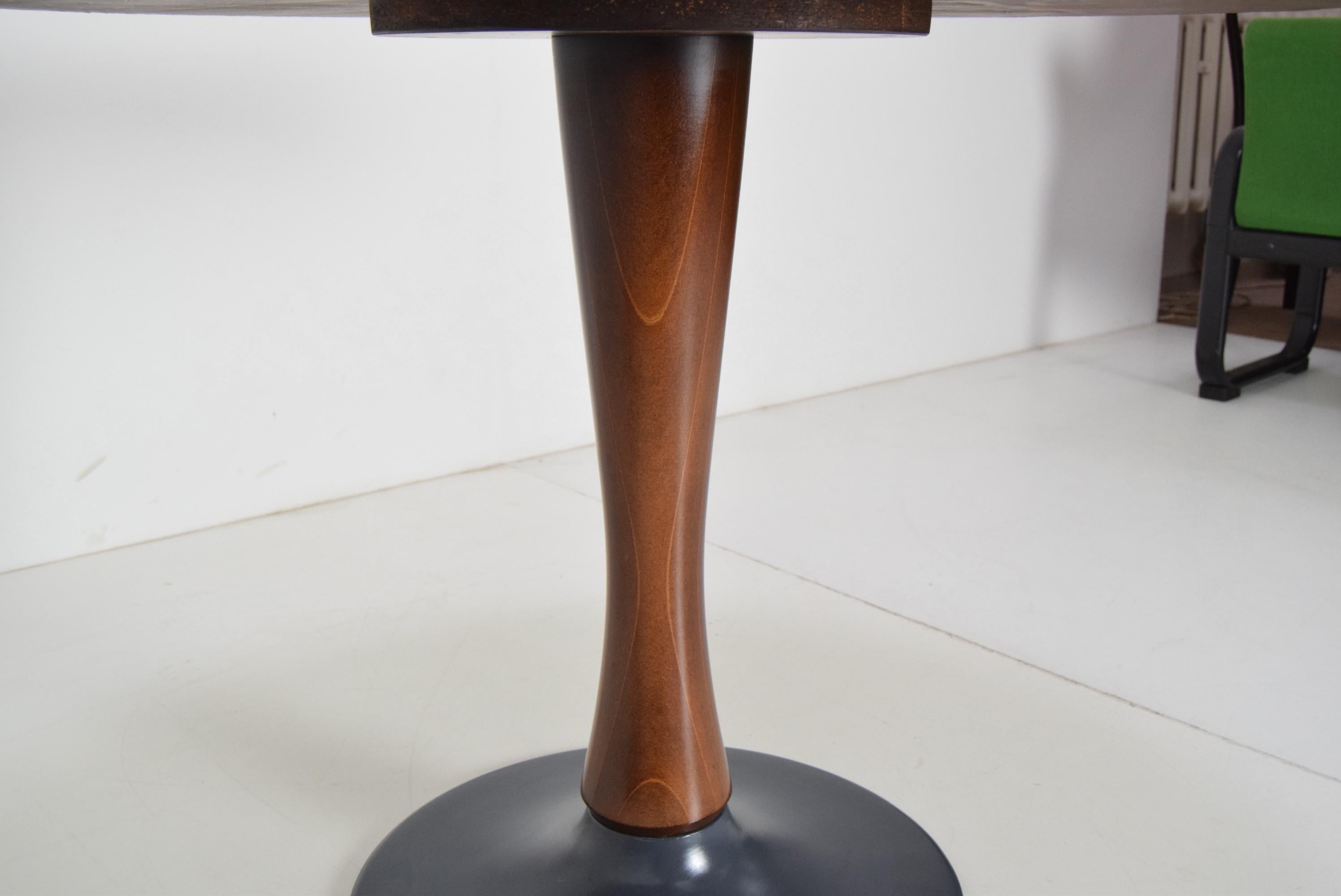 Designed Beech Round Dining Table, 1970s 1