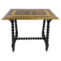 Designed by Casa Castelltort Alhambra Hispano-Moresque Marquetry Wood Rectangula
