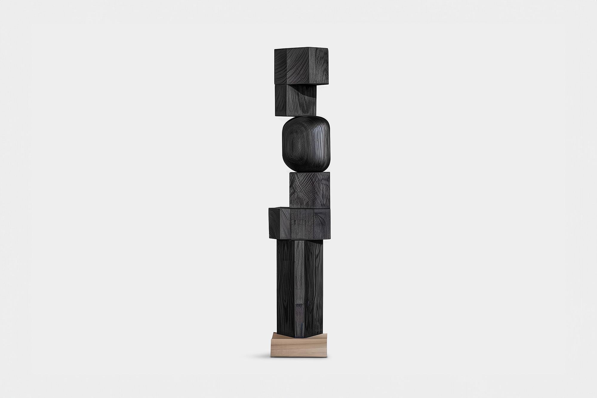 Designed by Joel Escalona Unseen Force No40 Abstract Wooden Totem——

This monolithic sculpture, designed by the talented Artist Joel Escalona, is a towering example of beauty in craftsmanship. Hand and digital machine made; the standing sculpture