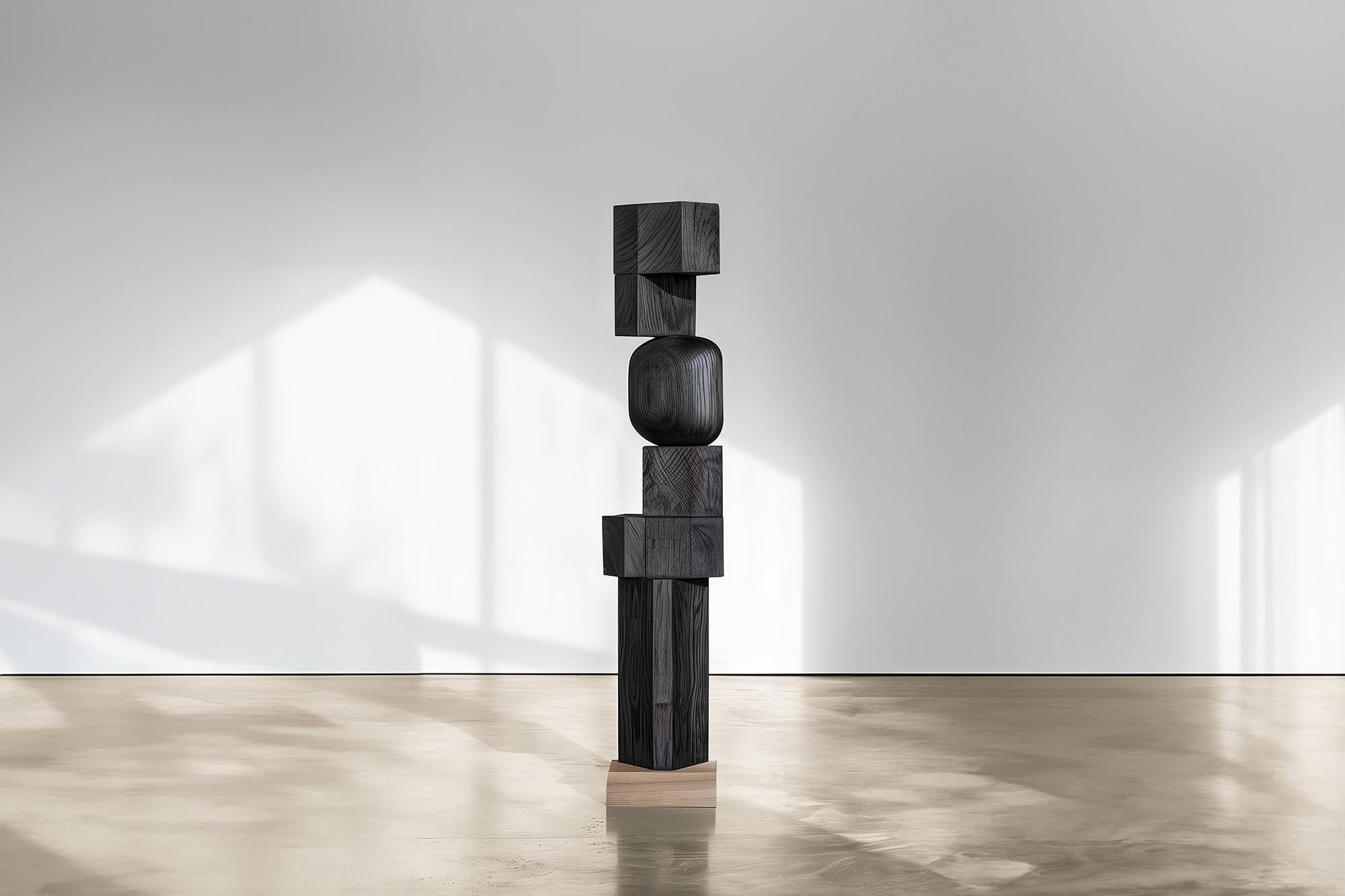 Mid-Century Modern Designed by Joel Escalona Unseen Force No40 Abstract Wooden Totem For Sale
