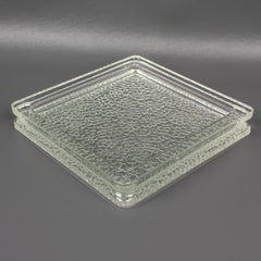 Designed by Le Corbusier for Lumax 1950s Nevada Molded Glass Desk Tidy Ashtray