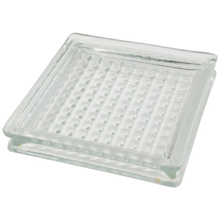 Designed by Le Corbusier for Lumax 1950s Nevada Molded Glass Desk Tidy