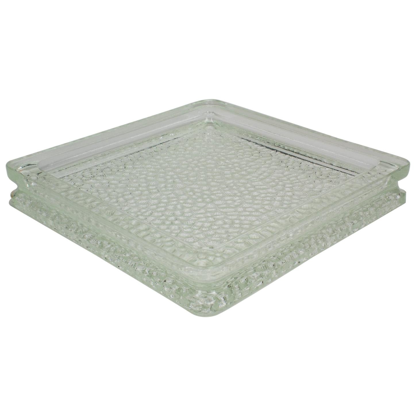 Designed by Le Corbusier for Lumax 1950s Nevada Molded Glass Desk Tidy