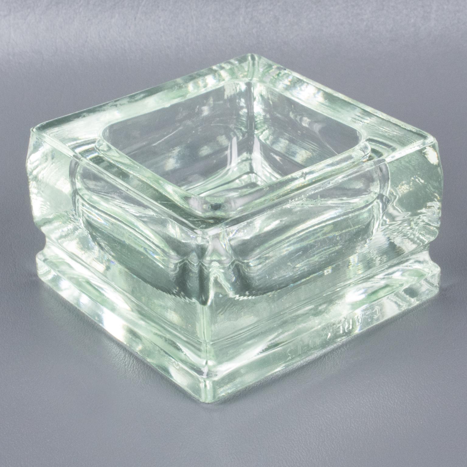 Mid-20th Century Designed by Le Corbusier for Lumax Glass Desk Tidy Ashtray Catchall
