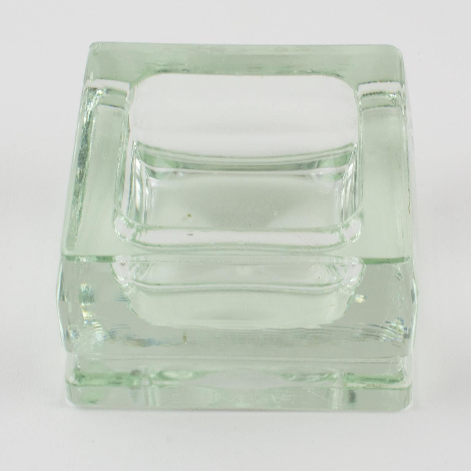 Designed by Le Corbusier for Lumax Glass Desk Tidy Ashtray Catchall 1