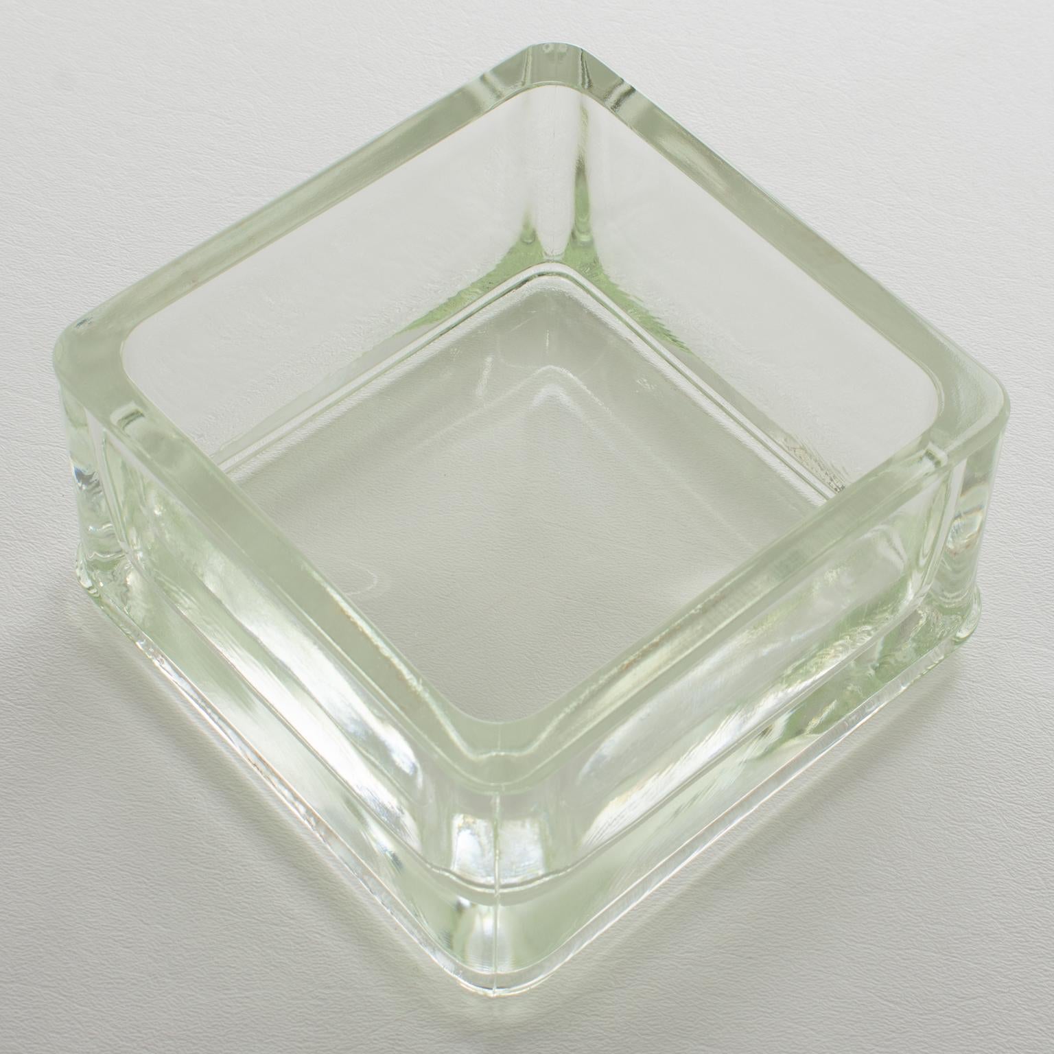Designed by Le Corbusier for Lumax Glass Desk Tidy, Vide Poche, Catchall In Excellent Condition For Sale In Atlanta, GA