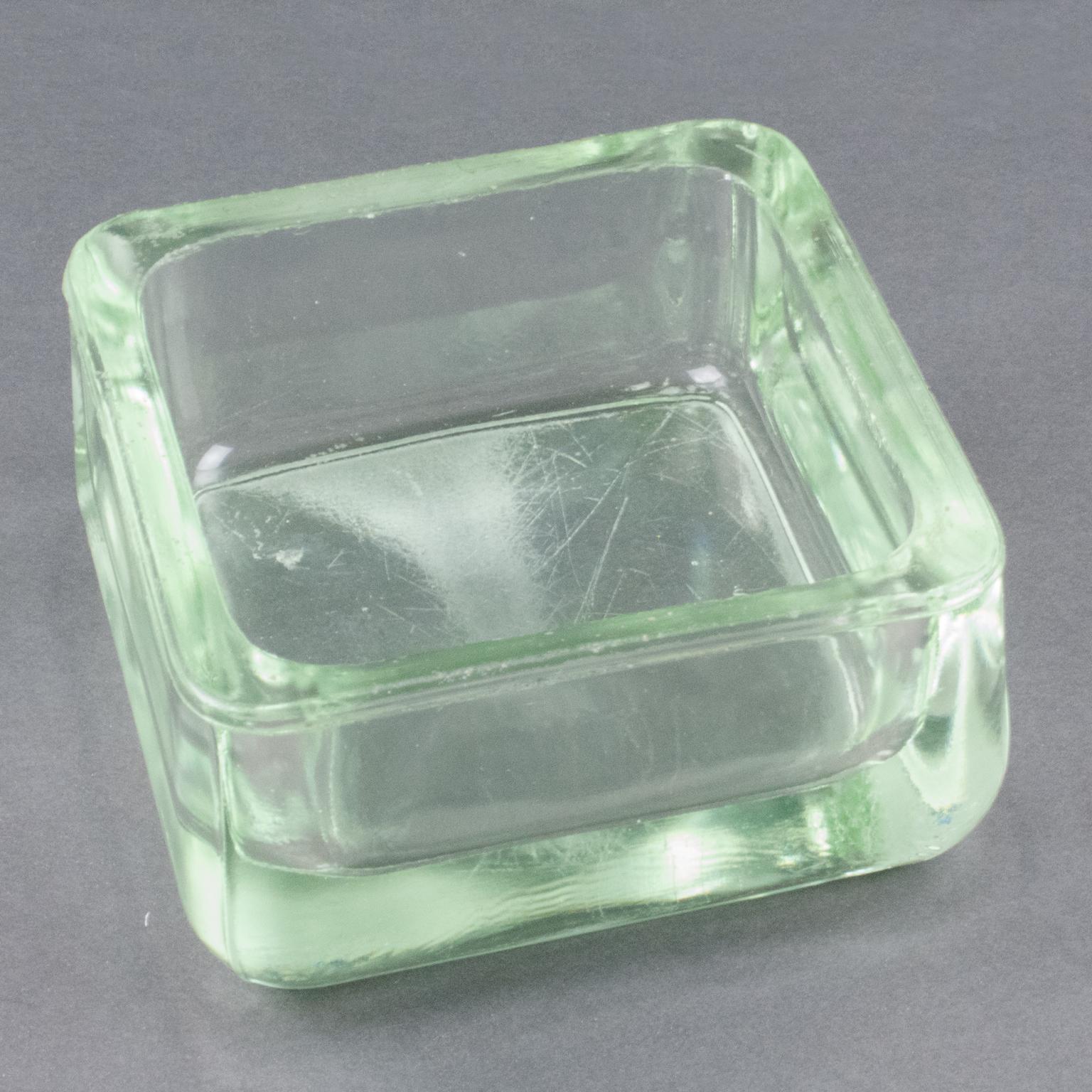 Designed by Le Corbusier for Lumax Molded Glass Desk Accessory Ashtray Catchall 4